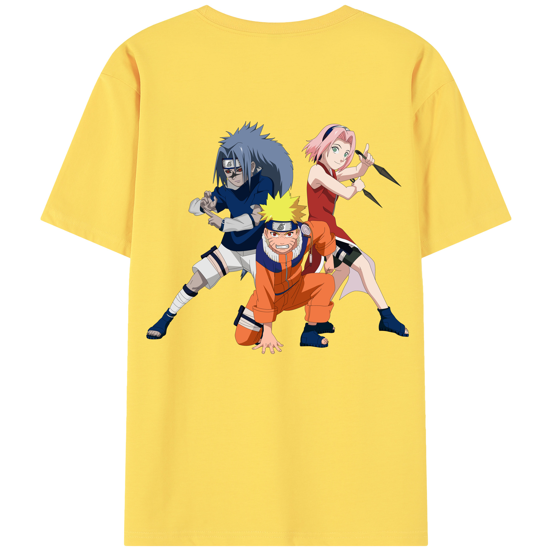 （画像用） NARUTO -ナルト- うずまき ナルト Uzumaki Naruto 綿100％半袖Tシャツ（背面プリント）