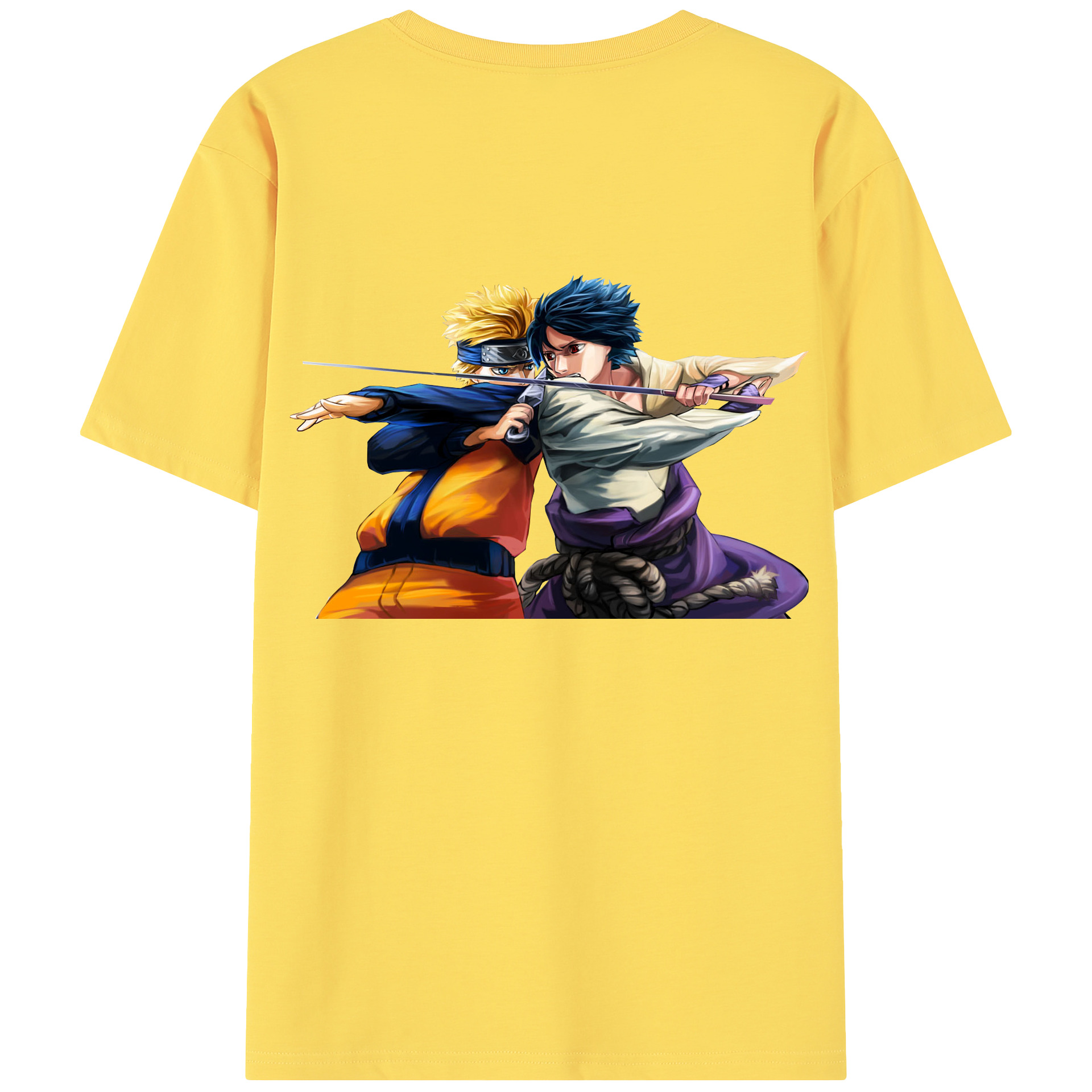 （画像用） NARUTO -ナルト- うずまき ナルト Uzumaki Naruto 綿100％半袖Tシャツ（背面プリント）
