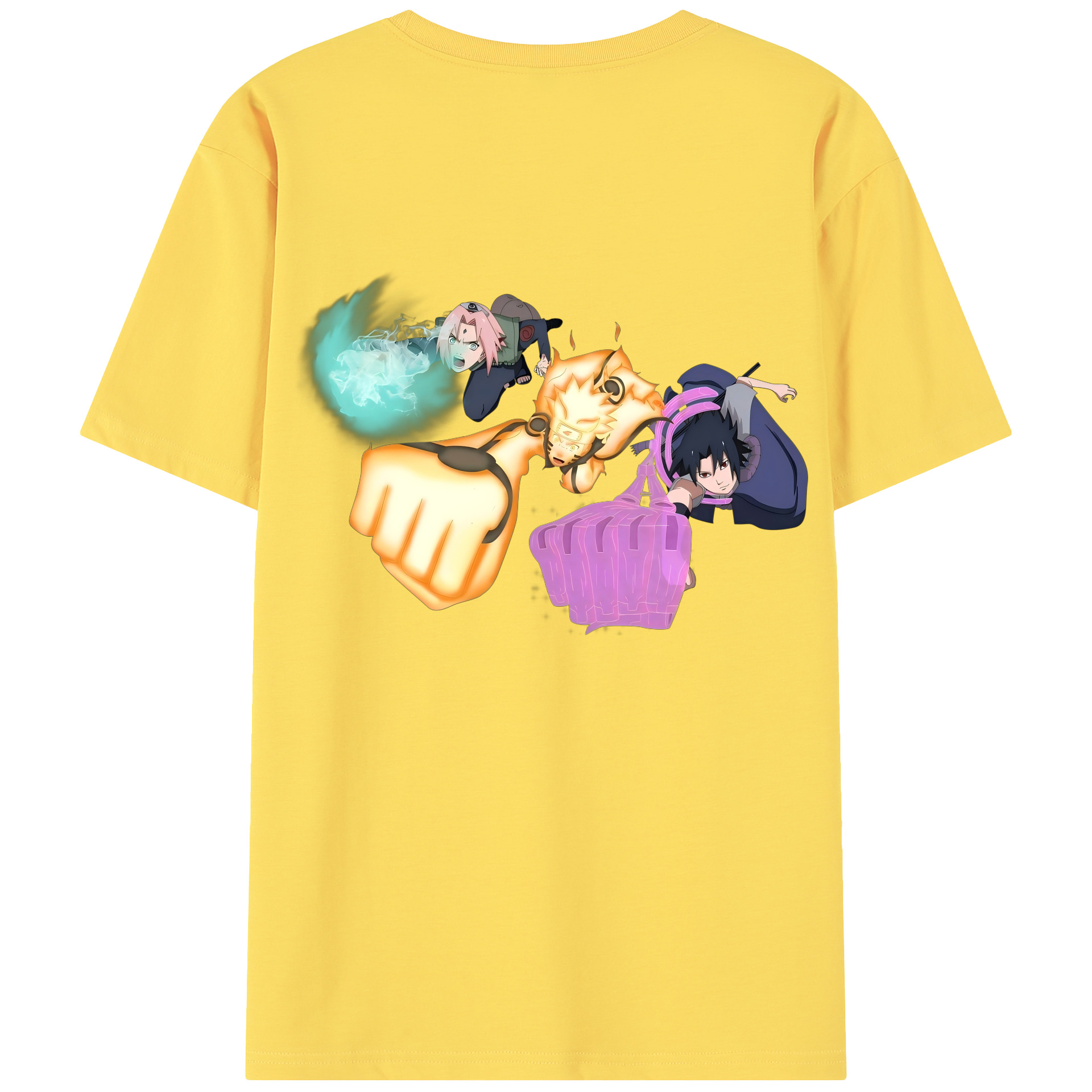 （画像用） NARUTO -ナルト- うずまき ナルト Uzumaki Naruto 綿100％半袖Tシャツ（背面プリント）