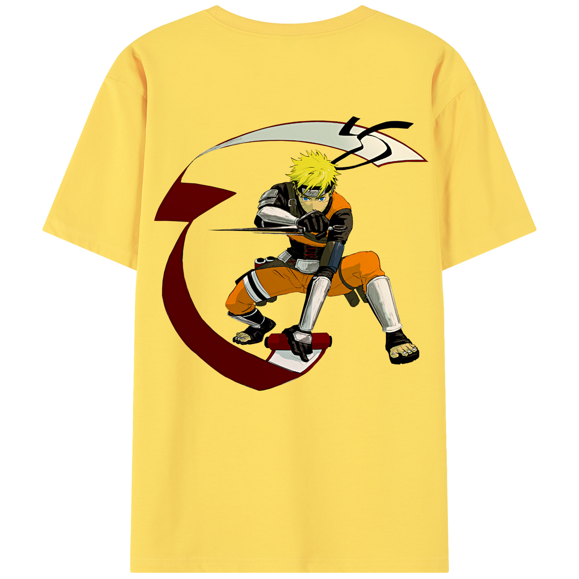 （画像用） NARUTO -ナルト- うずまき ナルト Uzumaki Naruto 綿100％半袖Tシャツ（背面プリント）
