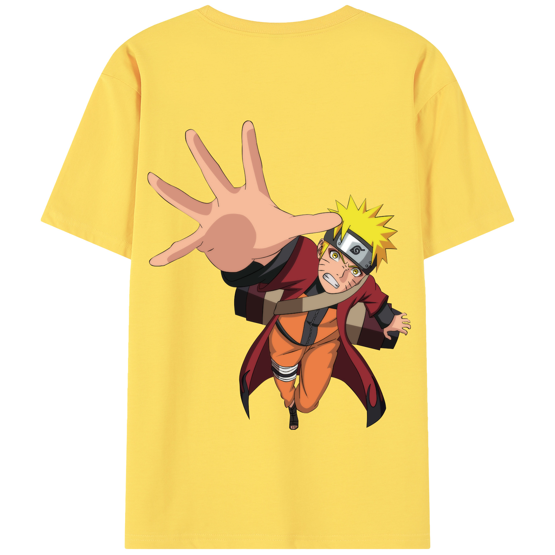 （画像用） NARUTO -ナルト- うずまき ナルト Uzumaki Naruto 綿100％半袖Tシャツ（背面プリント）