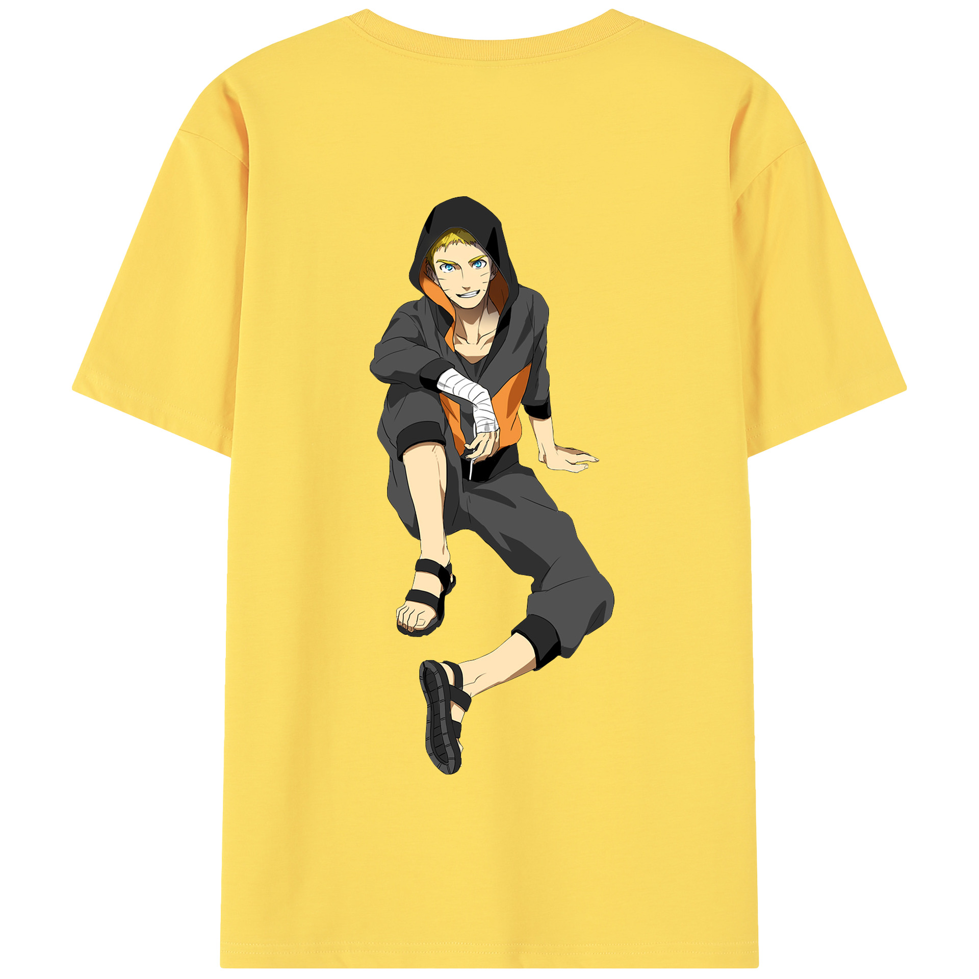 （画像用） NARUTO -ナルト- うずまき ナルト Uzumaki Naruto 綿100％半袖Tシャツ（背面プリント）