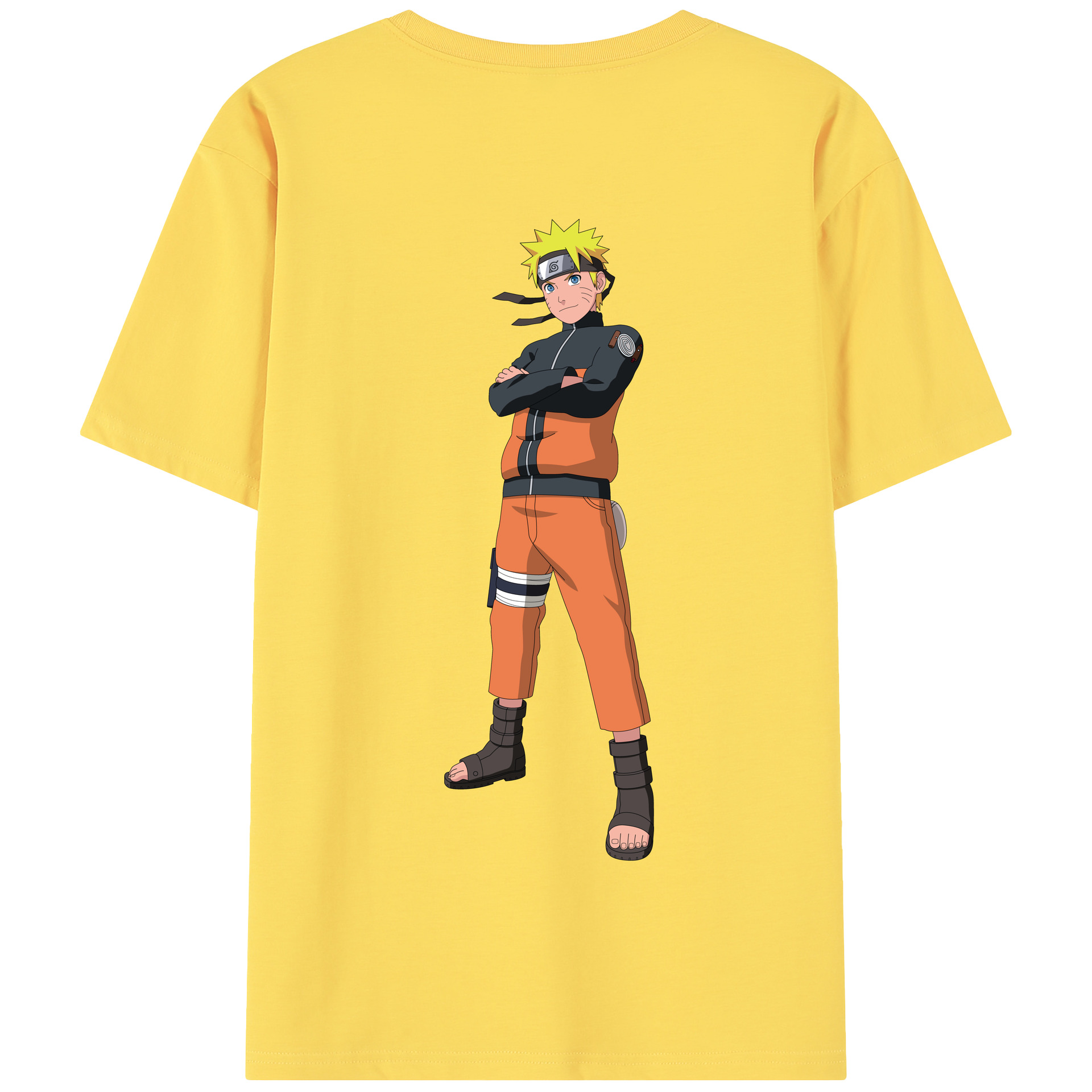 （画像用） NARUTO -ナルト- うずまき ナルト Uzumaki Naruto 綿100％半袖Tシャツ（背面プリント）