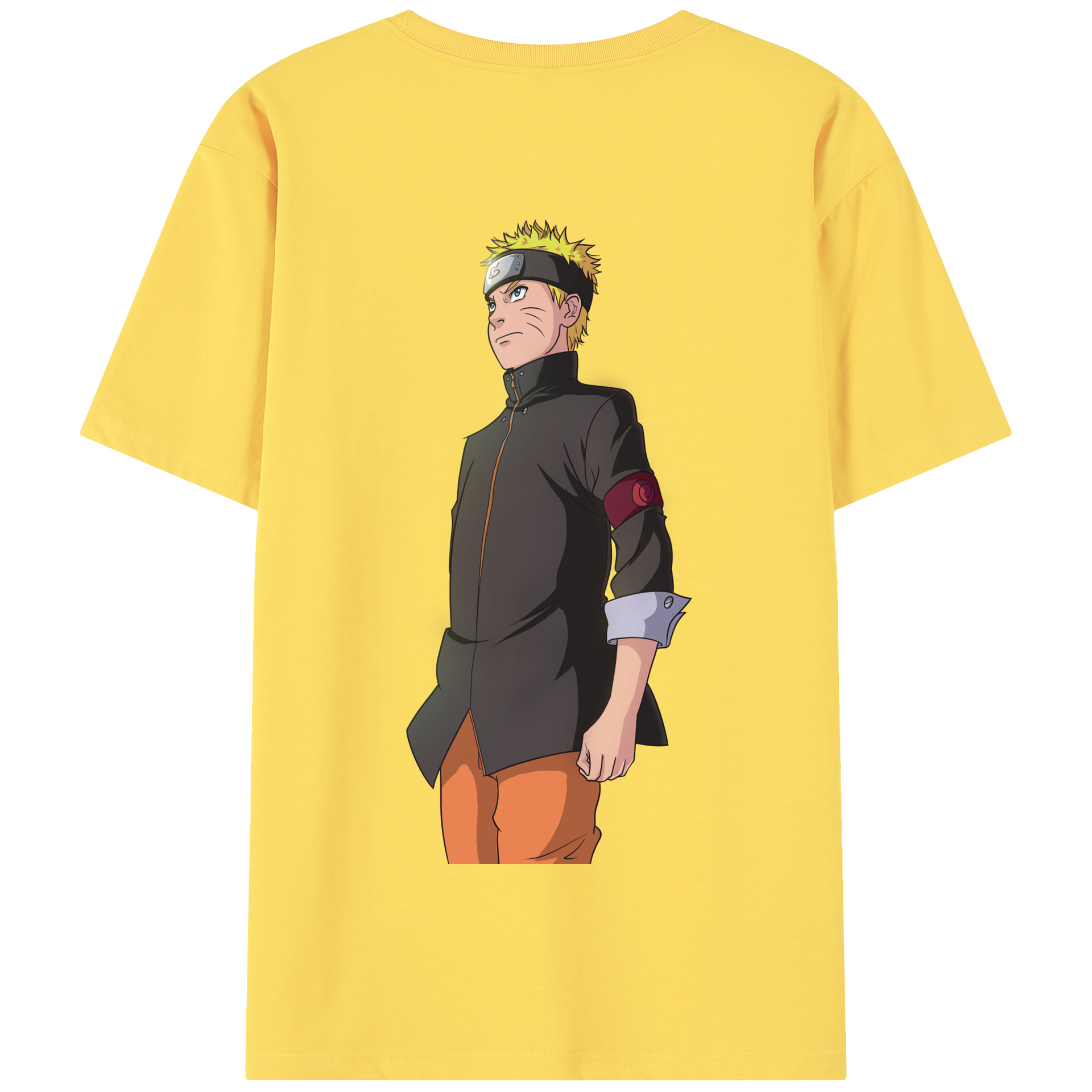 （画像用） NARUTO -ナルト- うずまき ナルト Uzumaki Naruto 綿100％半袖Tシャツ（背面プリント）