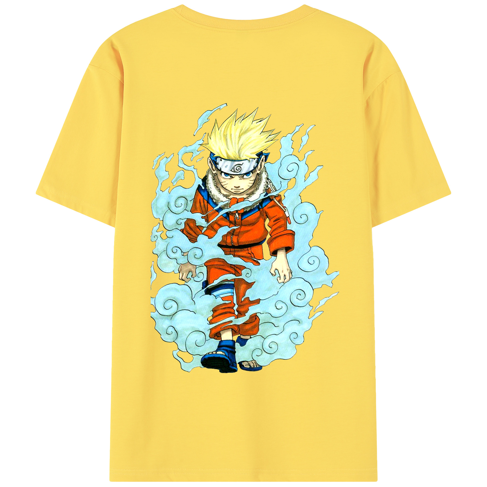 （画像用） NARUTO -ナルト- うずまき ナルト Uzumaki Naruto 綿100％半袖Tシャツ（背面プリント）