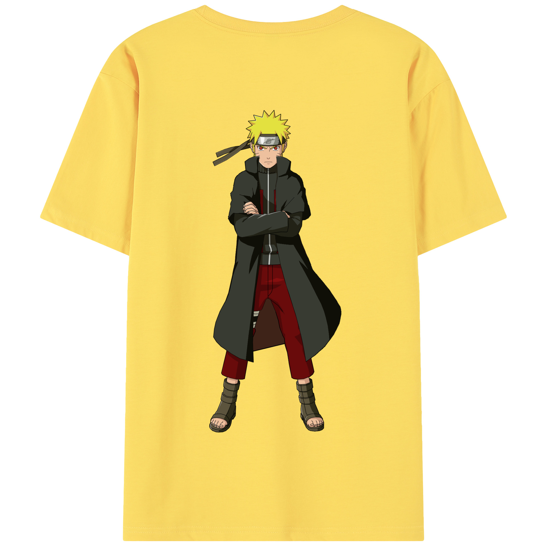 （画像用） NARUTO -ナルト- うずまき ナルト Uzumaki Naruto 綿100％半袖Tシャツ（背面プリント）
