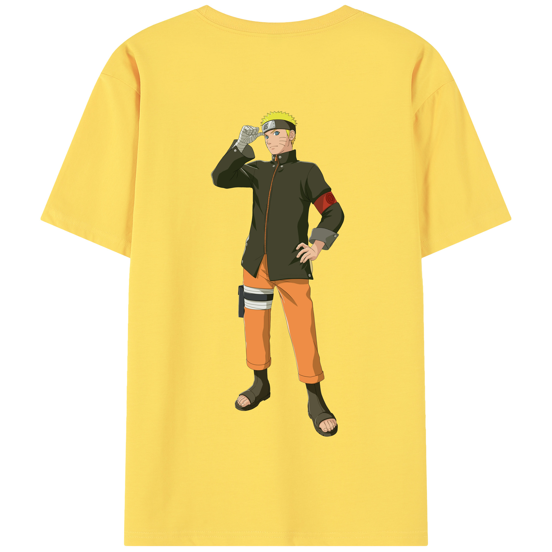 （画像用） NARUTO -ナルト- うずまき ナルト Uzumaki Naruto 綿100％半袖Tシャツ（背面プリント）