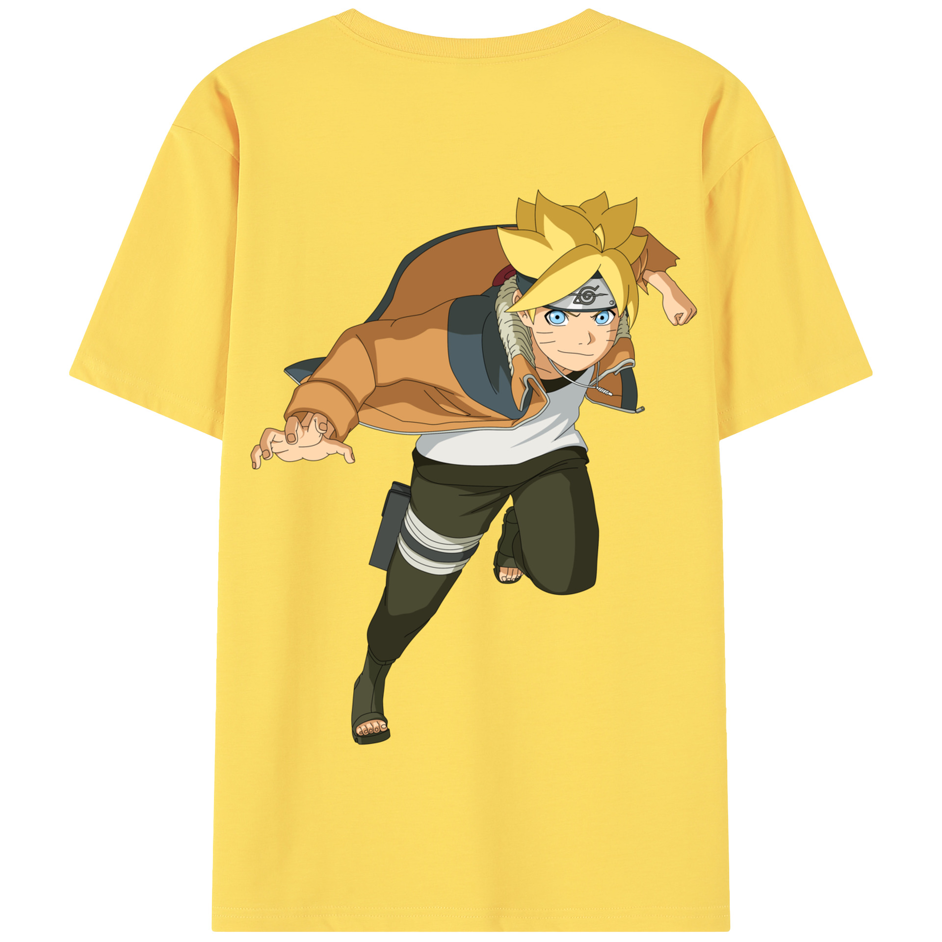 （画像用） NARUTO -ナルト- うずまき ナルト Uzumaki Naruto 綿100％半袖Tシャツ（背面プリント）