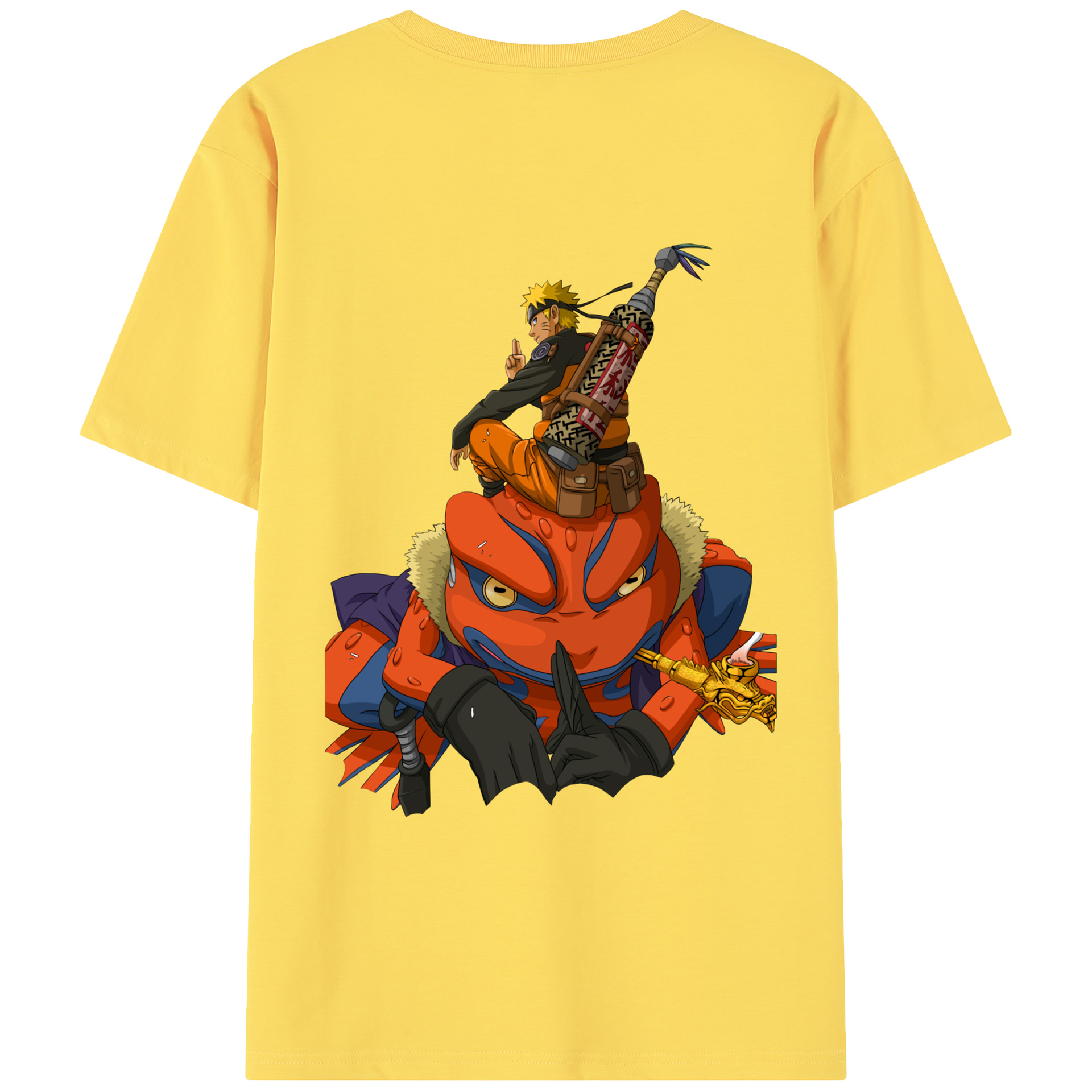 （画像用） NARUTO -ナルト- うずまき ナルト Uzumaki Naruto 綿100％半袖Tシャツ（背面プリント）