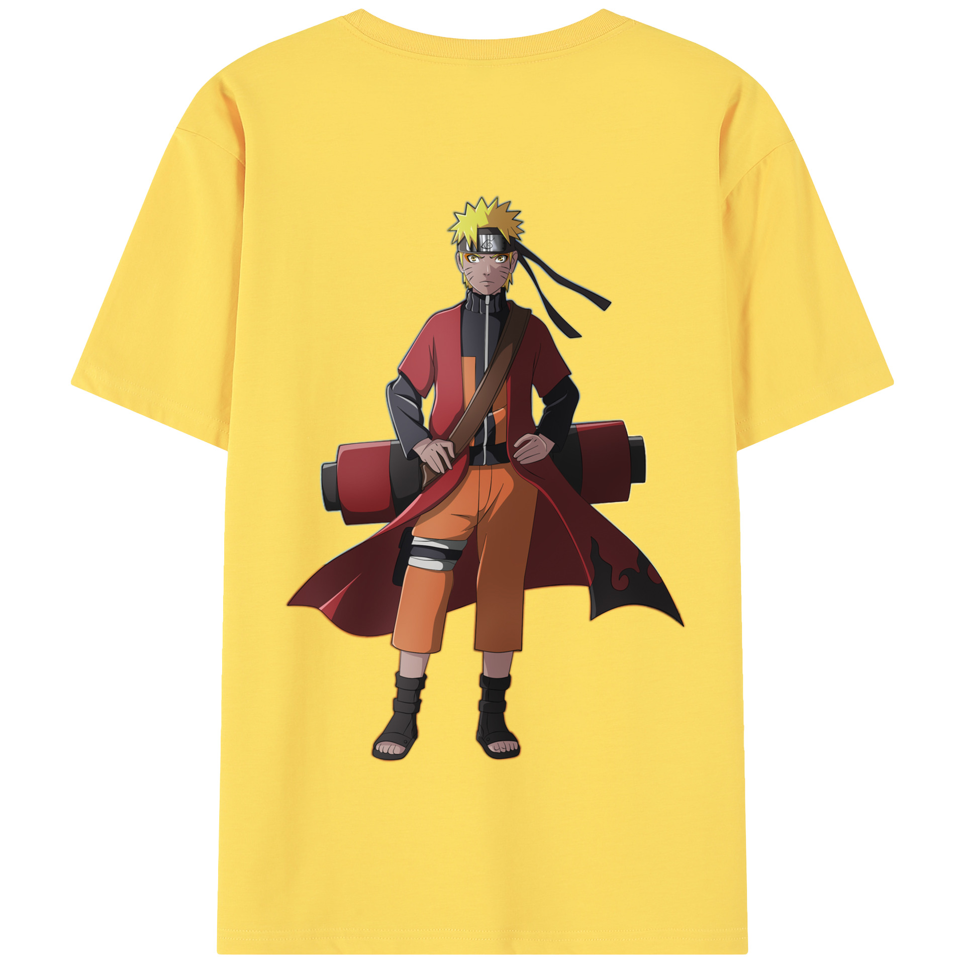 （画像用） NARUTO -ナルト- うずまき ナルト Uzumaki Naruto 綿100％半袖Tシャツ（背面プリント）