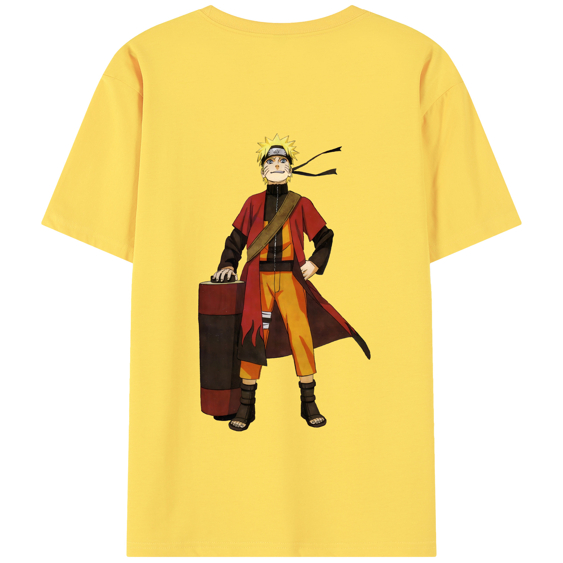 （画像用） NARUTO -ナルト- うずまき ナルト Uzumaki Naruto 綿100％半袖Tシャツ（背面プリント）