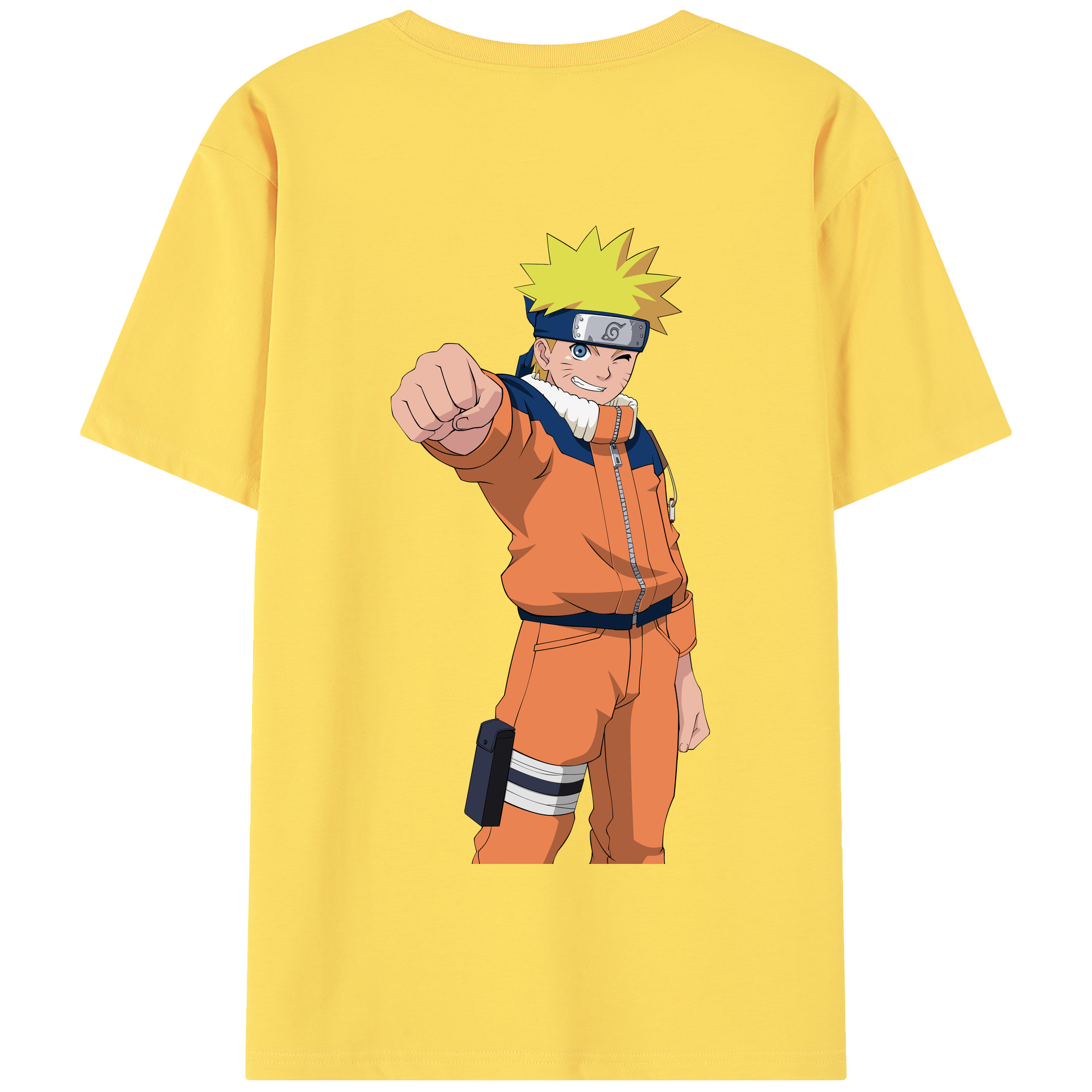 （画像用） NARUTO -ナルト- うずまき ナルト Uzumaki Naruto 綿100％半袖Tシャツ（背面プリント）