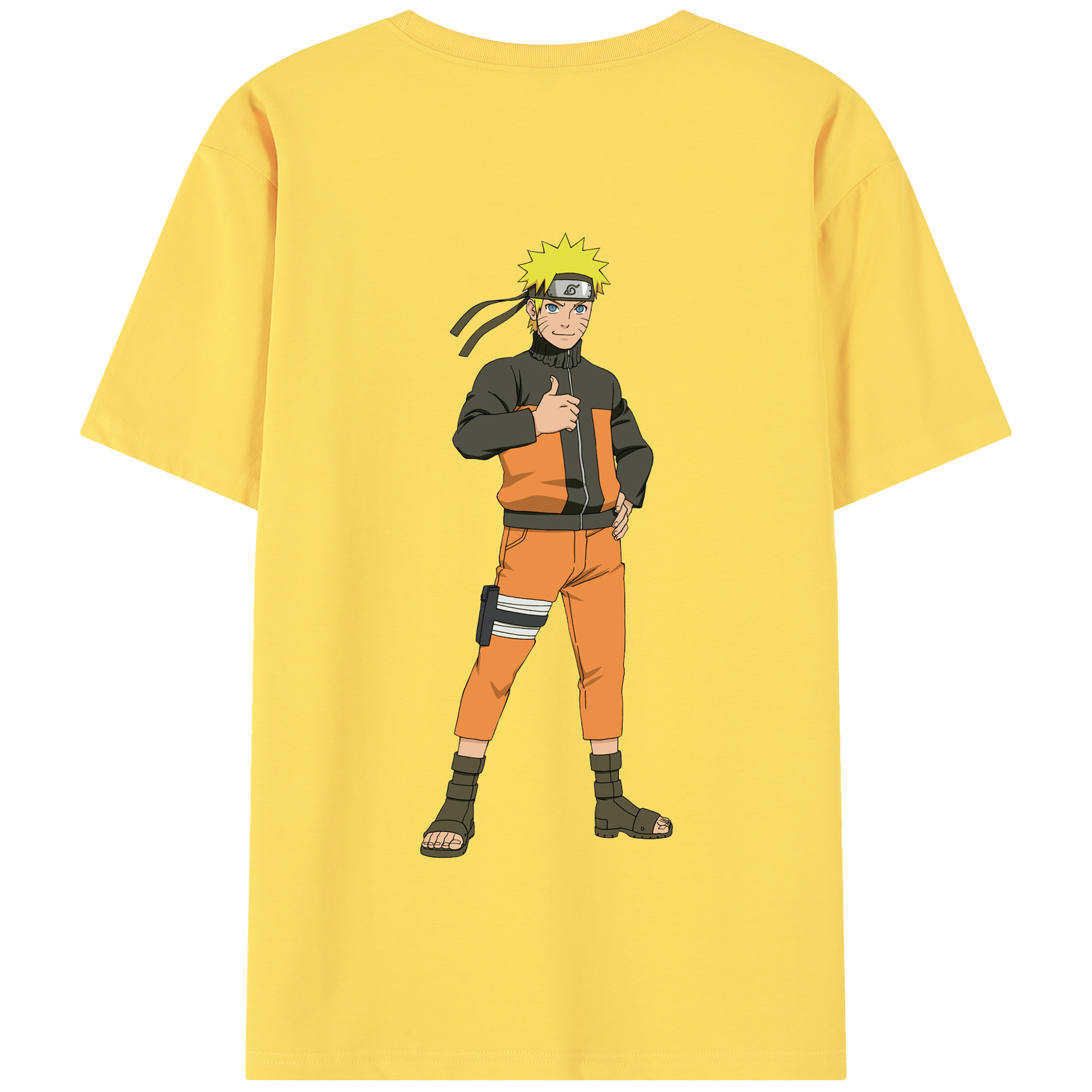 （画像用） NARUTO -ナルト- うずまき ナルト Uzumaki Naruto 綿100％半袖Tシャツ（背面プリント）