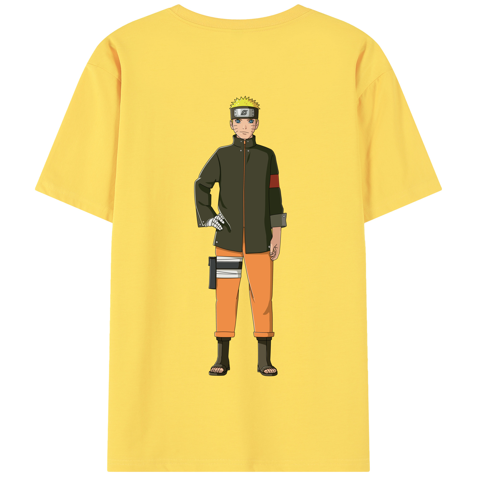 （画像用） NARUTO -ナルト- うずまき ナルト Uzumaki Naruto 綿100％半袖Tシャツ（背面プリント）