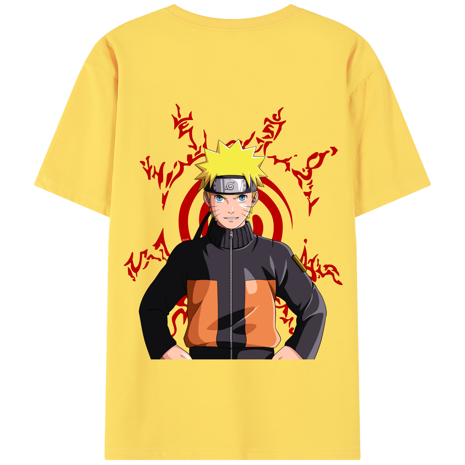 （画像用） NARUTO -ナルト- うずまき ナルト Uzumaki Naruto 綿100％半袖Tシャツ（背面プリント）