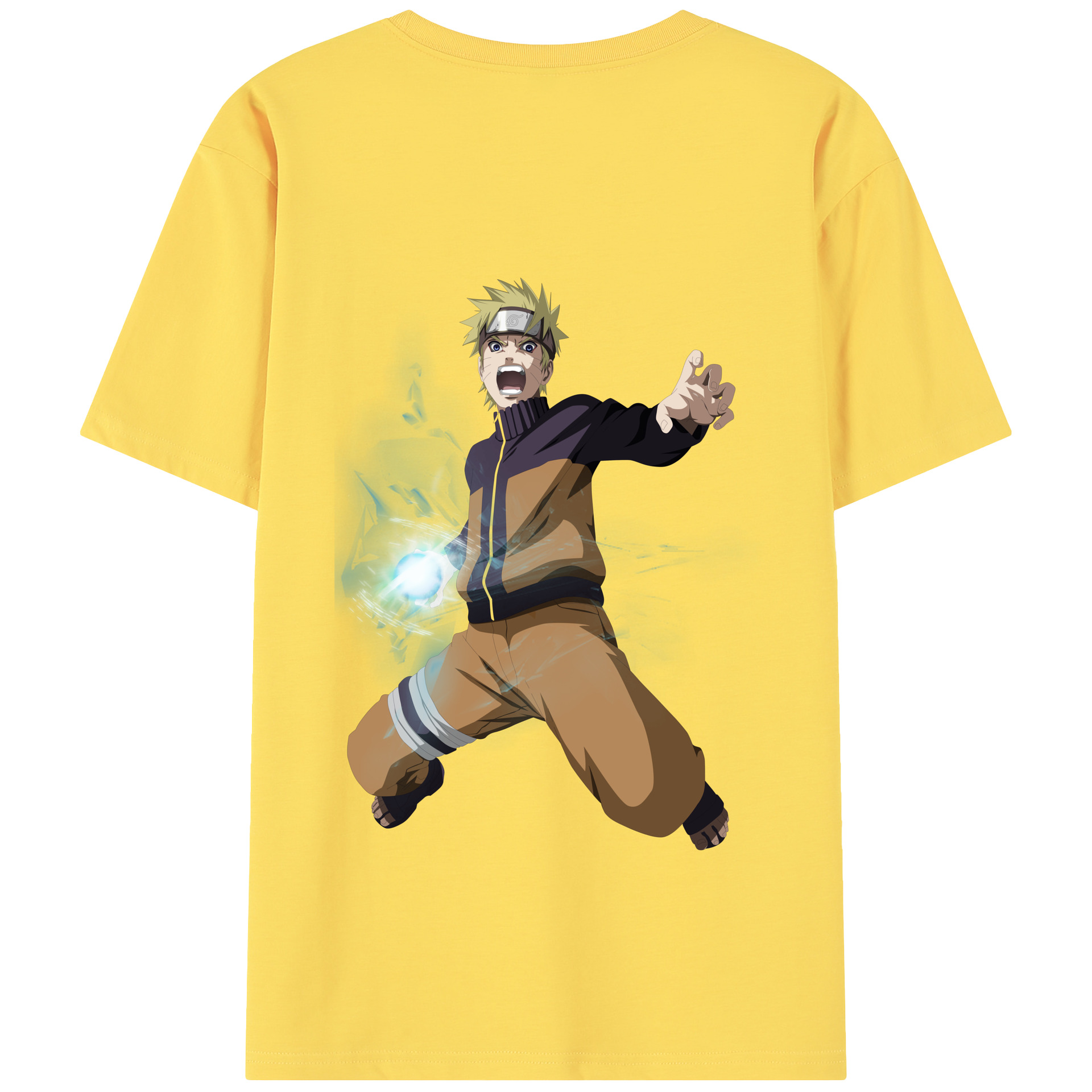 （画像用） NARUTO -ナルト- うずまき ナルト Uzumaki Naruto 綿100％半袖Tシャツ（背面プリント）