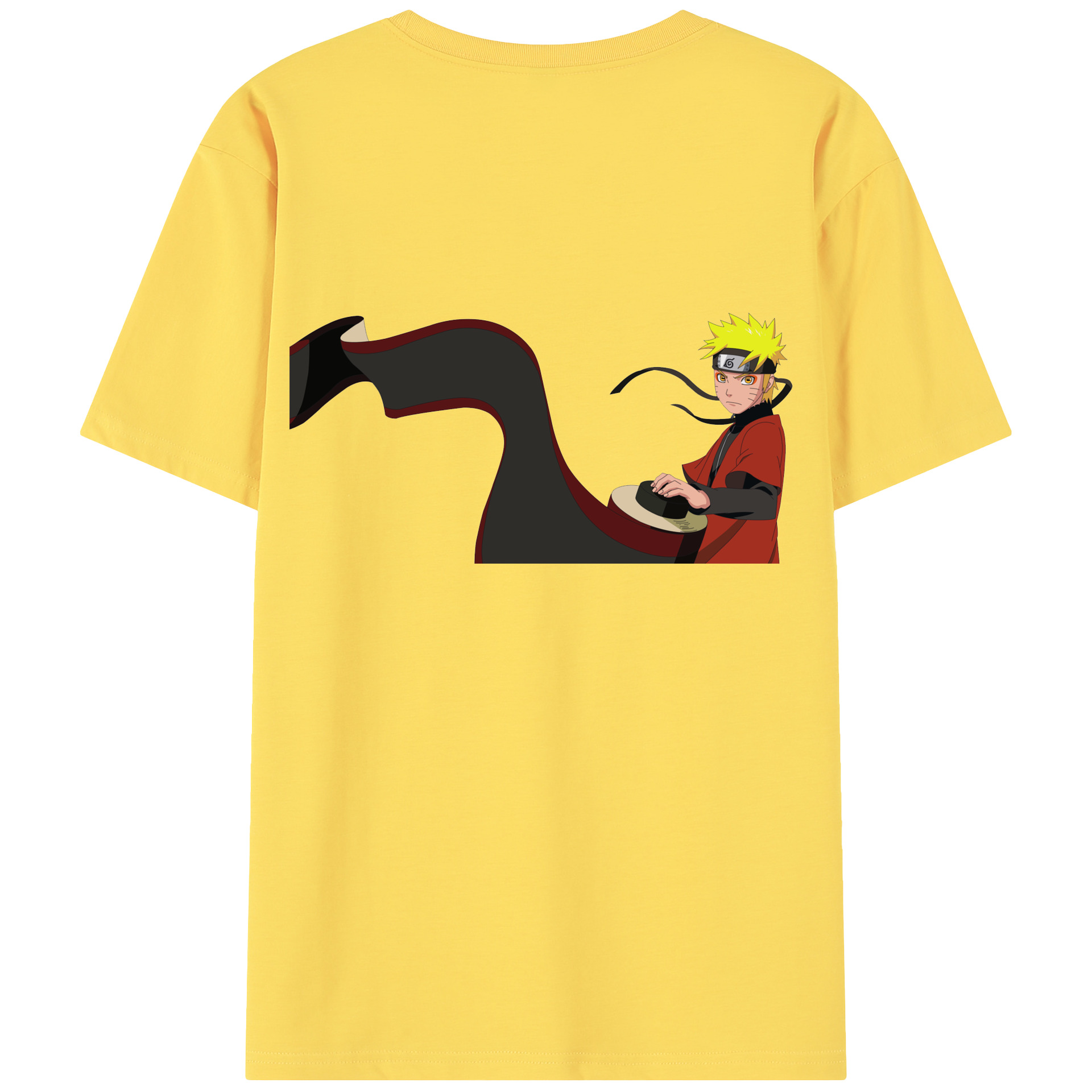 （画像用） NARUTO -ナルト- うずまき ナルト Uzumaki Naruto 綿100％半袖Tシャツ（背面プリント）