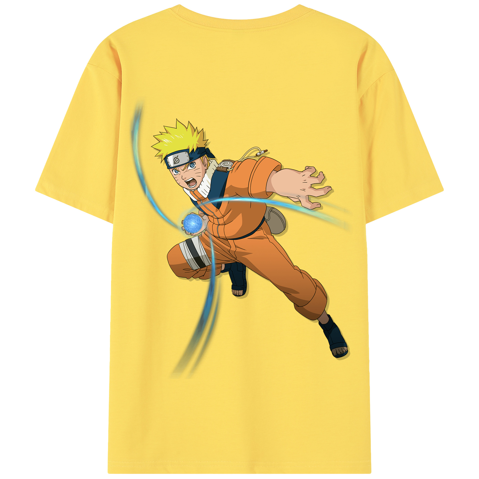 （画像用） NARUTO -ナルト- うずまき ナルト Uzumaki Naruto 綿100％半袖Tシャツ（背面プリント）
