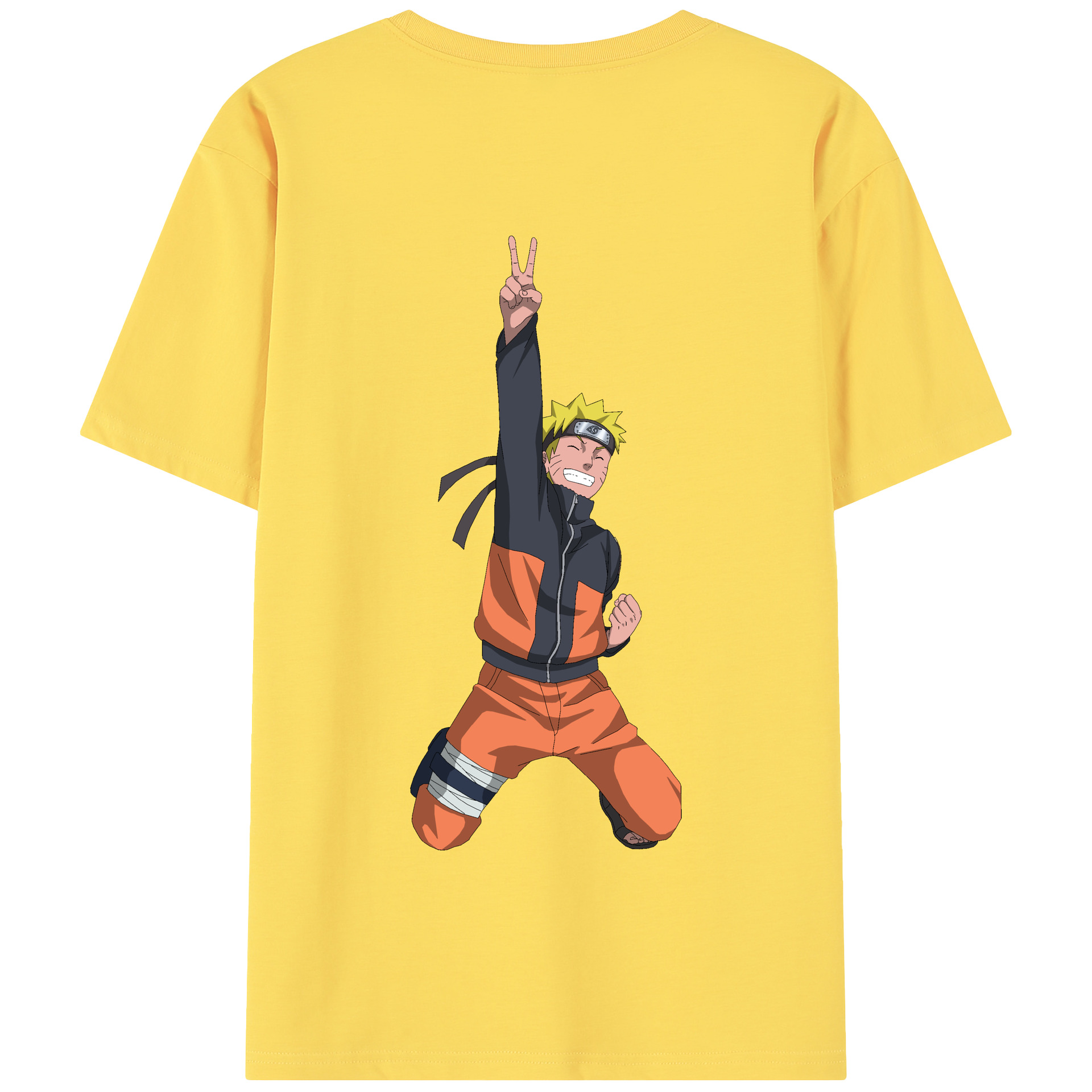 （画像用） NARUTO -ナルト- うずまき ナルト Uzumaki Naruto 綿100％半袖Tシャツ（背面プリント）