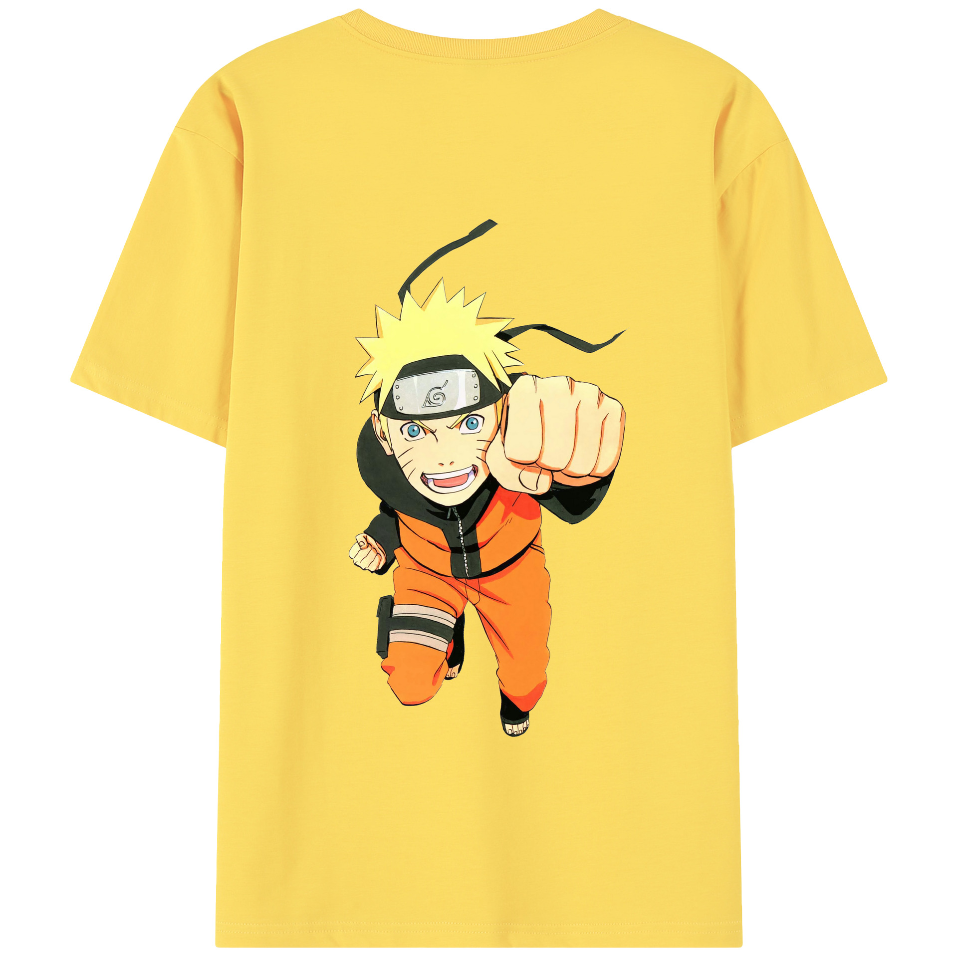 （画像用） NARUTO -ナルト- うずまき ナルト Uzumaki Naruto 綿100％半袖Tシャツ（背面プリント）