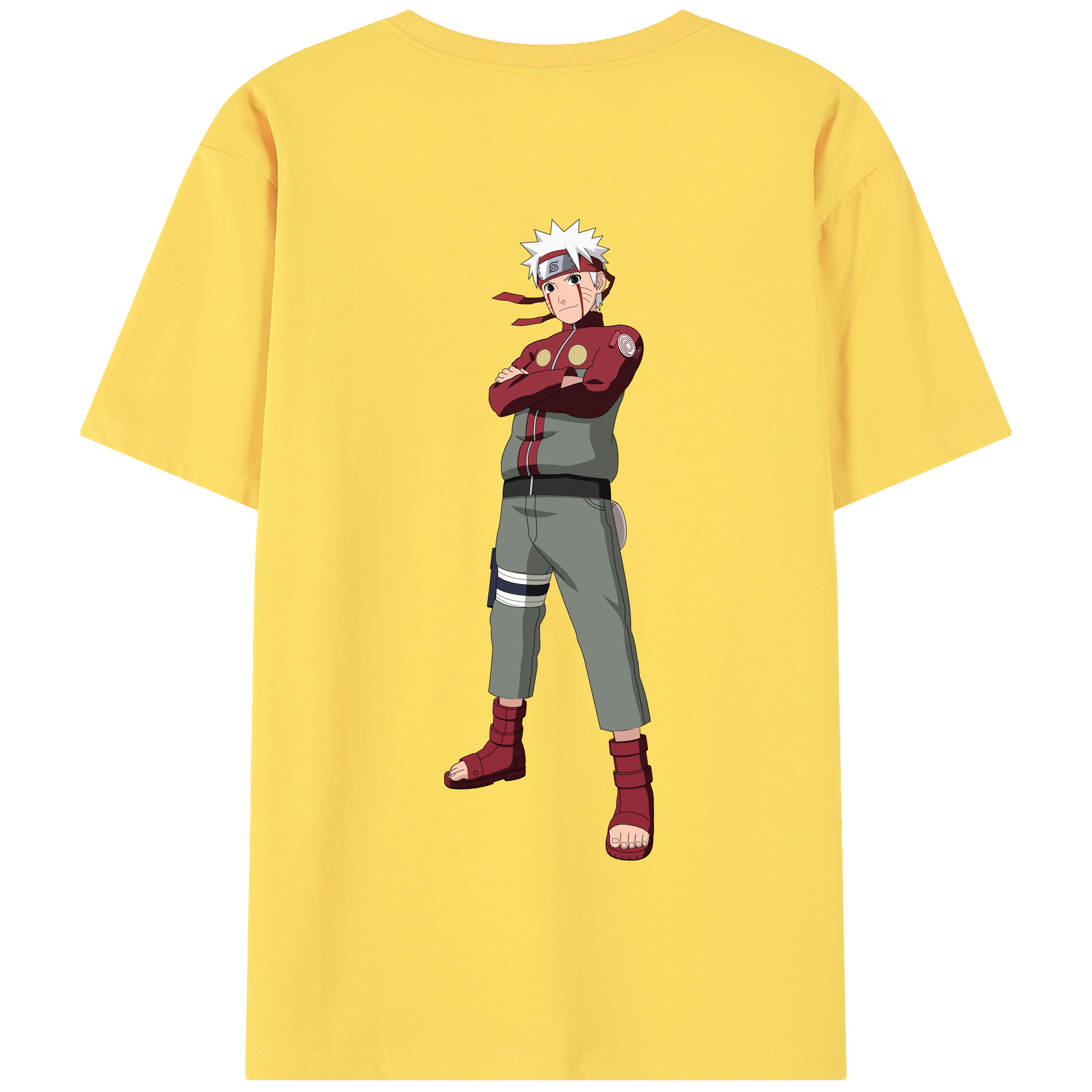 （画像用） NARUTO -ナルト- うずまき ナルト Uzumaki Naruto 綿100％半袖Tシャツ（背面プリント）