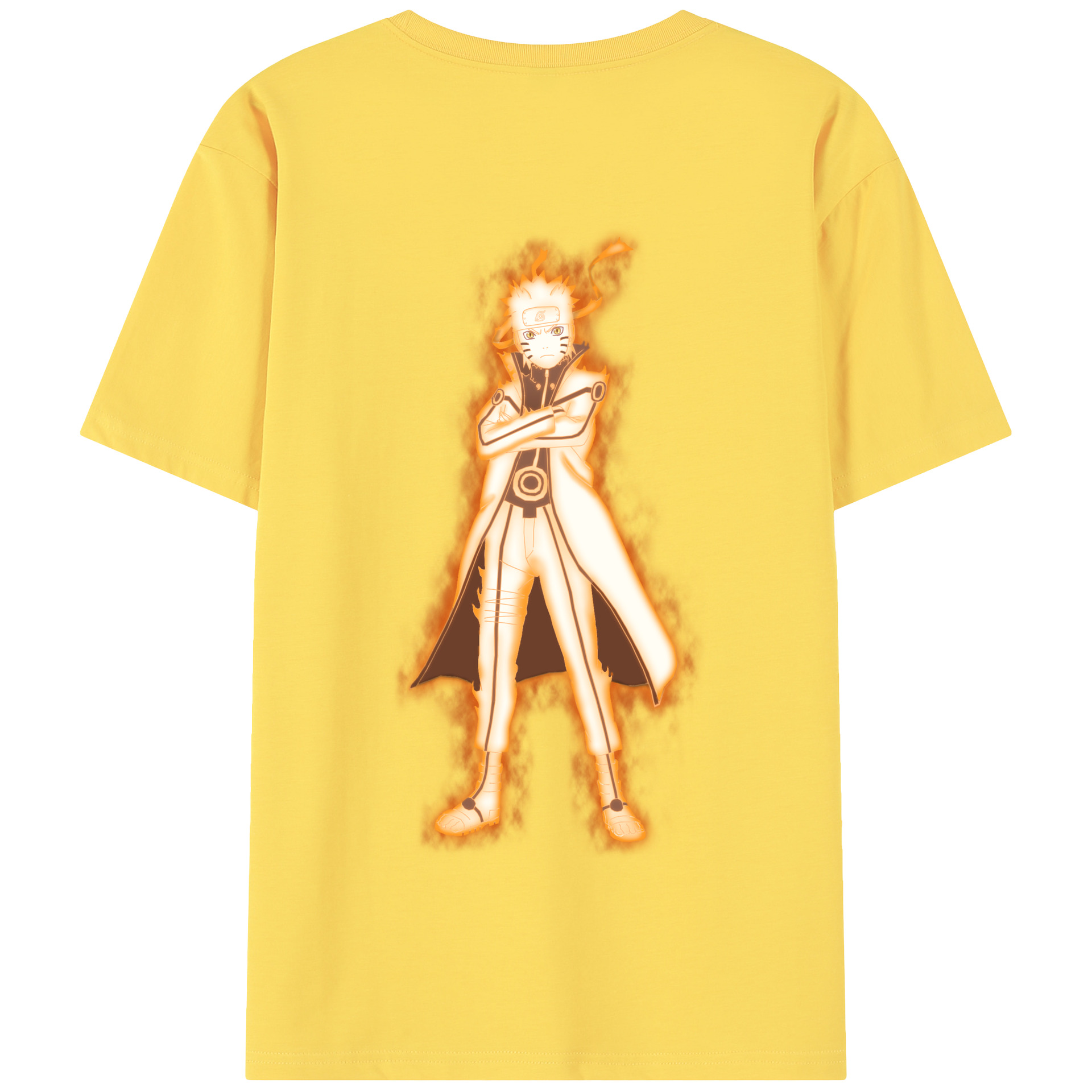 （画像用） NARUTO -ナルト- うずまき ナルト Uzumaki Naruto 綿100％半袖Tシャツ（背面プリント）