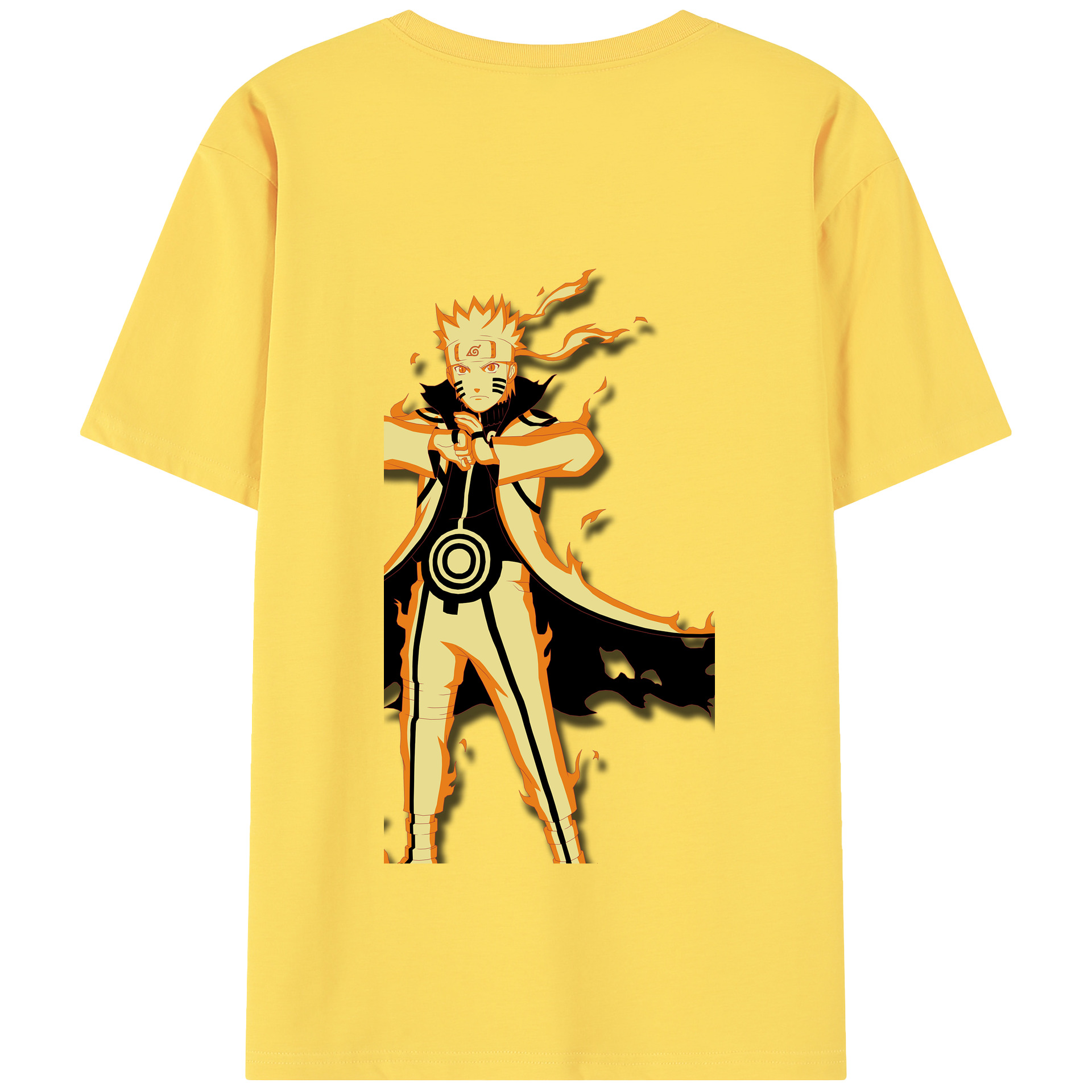 （画像用） NARUTO -ナルト- うずまき ナルト Uzumaki Naruto 綿100％半袖Tシャツ（背面プリント）