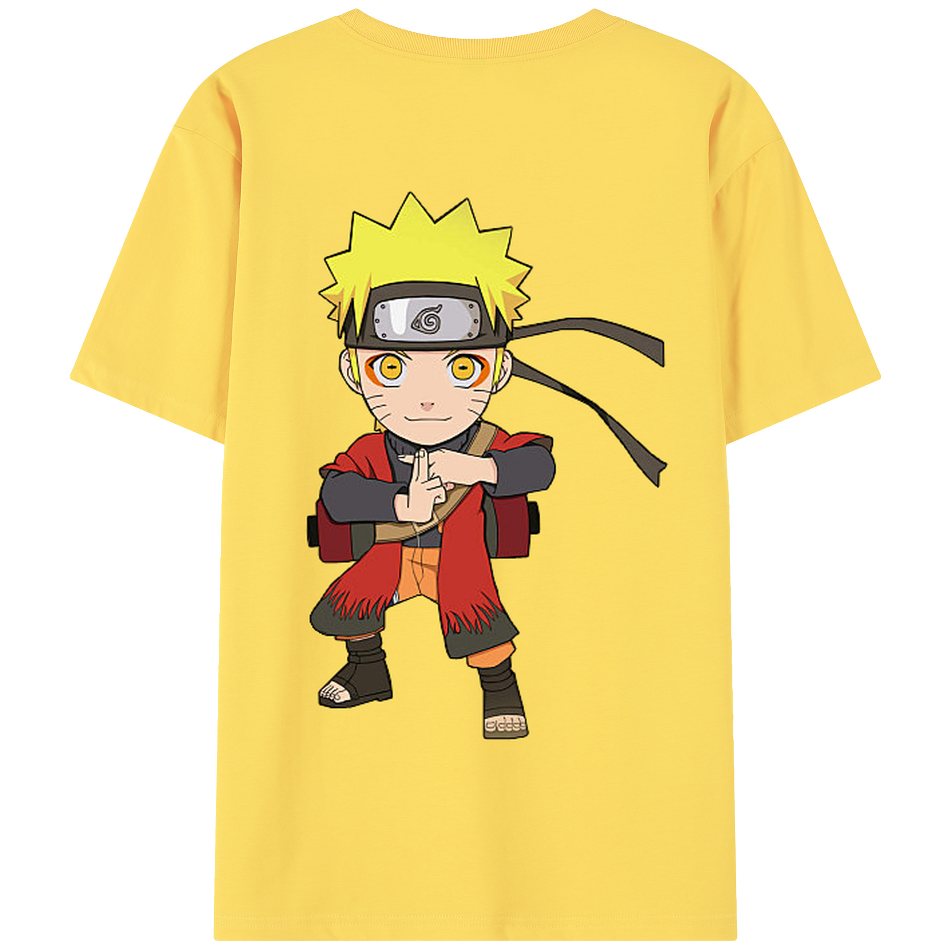 （画像用） NARUTO -ナルト- うずまき ナルト Uzumaki Naruto 綿100％半袖Tシャツ（背面プリント）