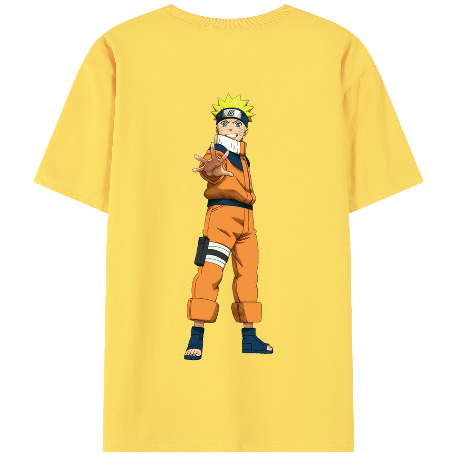 （画像用） NARUTO -ナルト- うずまき ナルト Uzumaki Naruto 綿100％半袖Tシャツ（背面プリント）