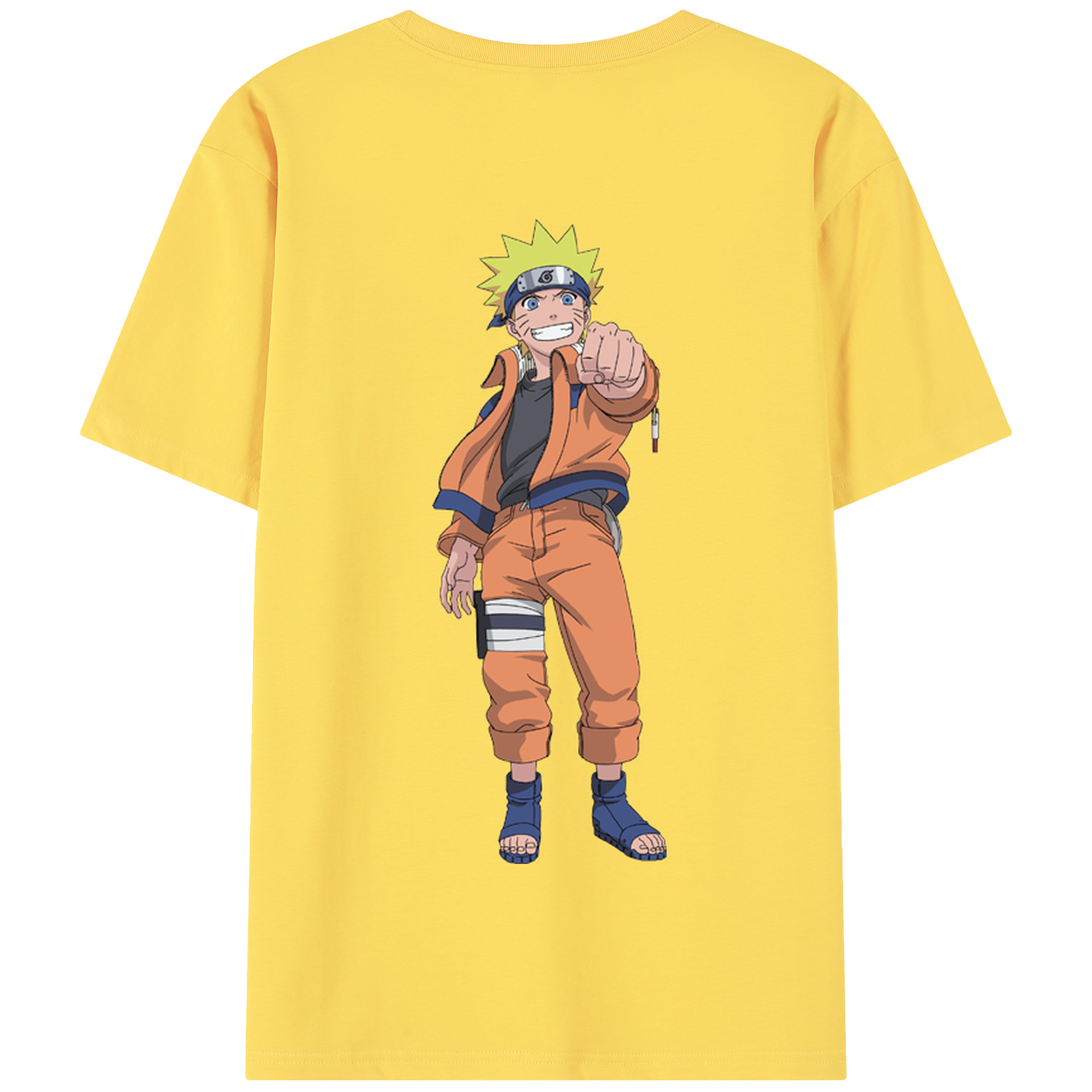 （画像用） NARUTO -ナルト- うずまき ナルト Uzumaki Naruto 綿100％半袖Tシャツ（背面プリント）