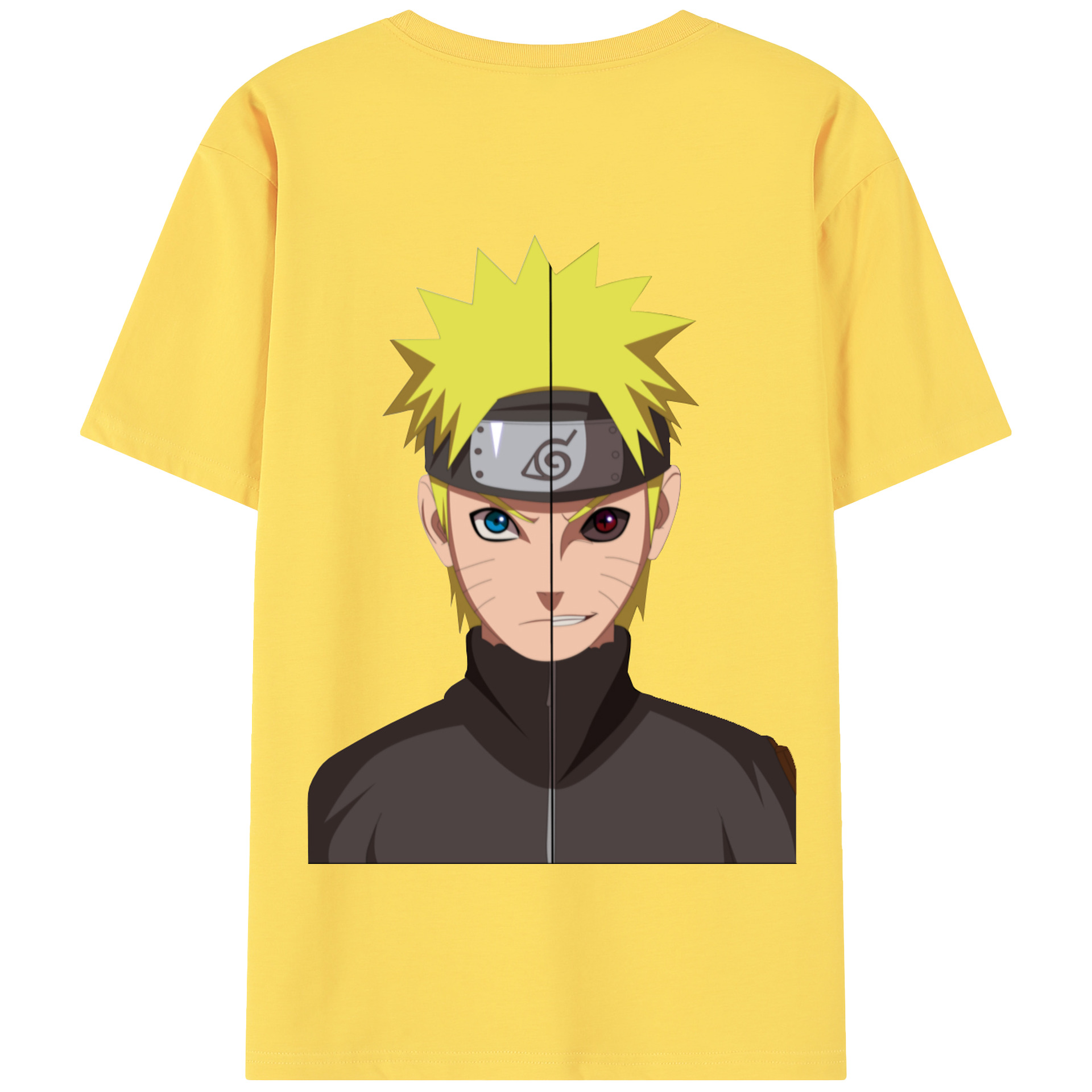 （画像用） NARUTO -ナルト- うずまき ナルト Uzumaki Naruto 綿100％半袖Tシャツ（背面プリント）