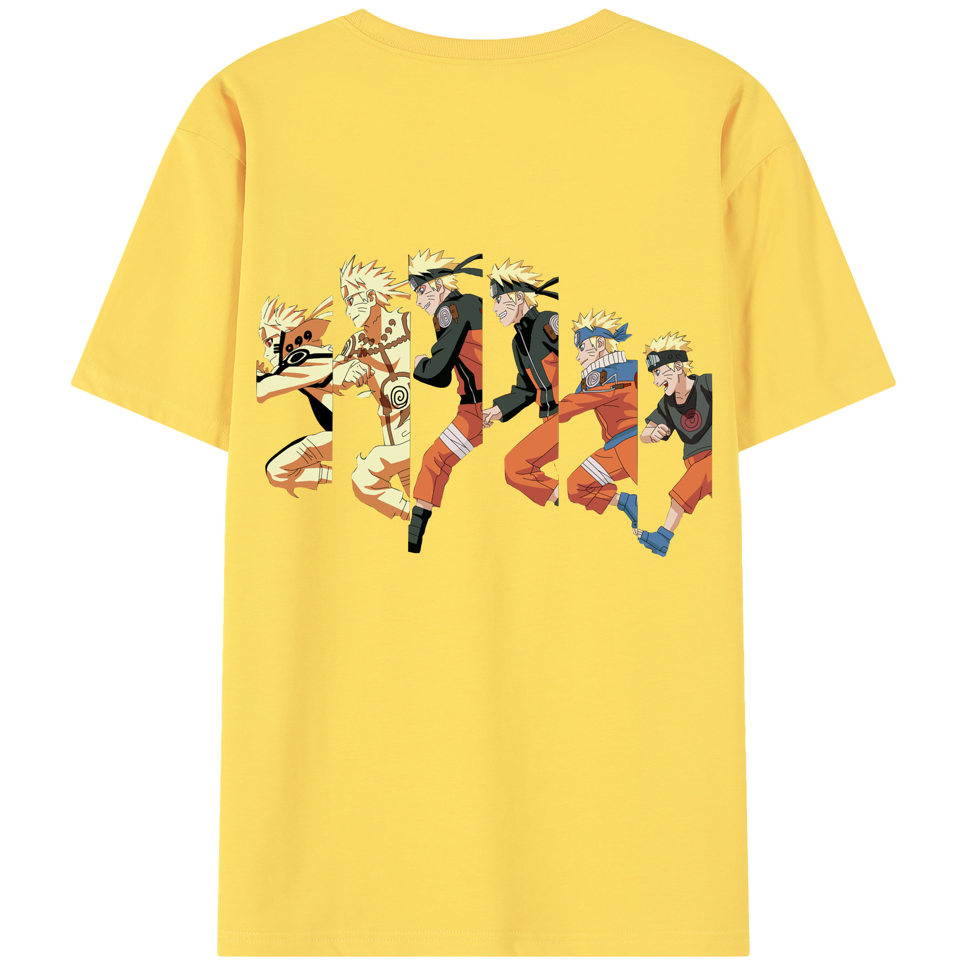 （画像用） NARUTO -ナルト- うずまき ナルト Uzumaki Naruto 綿100％半袖Tシャツ（背面プリント）