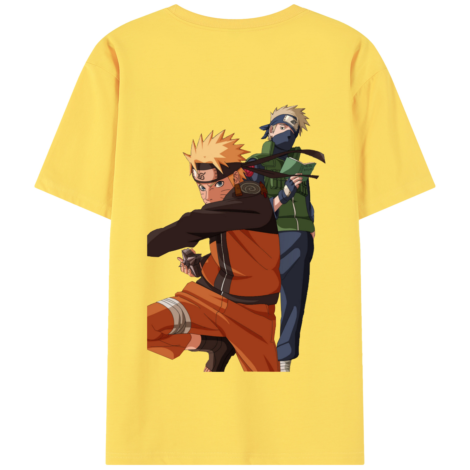（画像用） NARUTO -ナルト- うずまき ナルト Uzumaki Naruto 綿100％半袖Tシャツ（背面プリント）