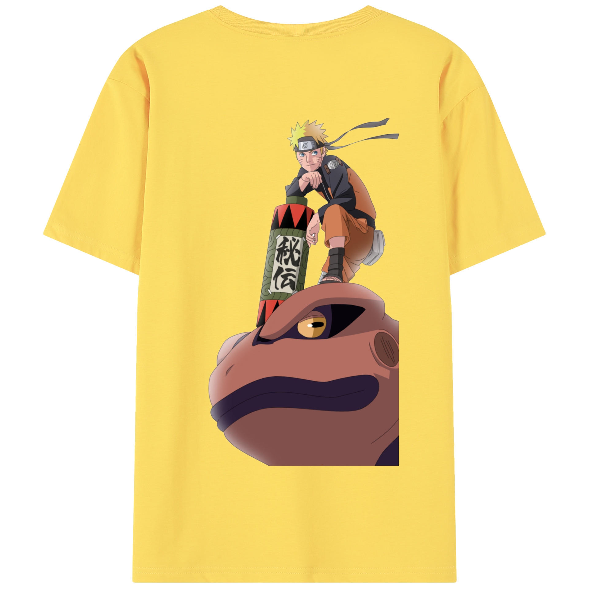 （画像用） NARUTO -ナルト- うずまき ナルト Uzumaki Naruto 綿100％半袖Tシャツ（背面プリント）