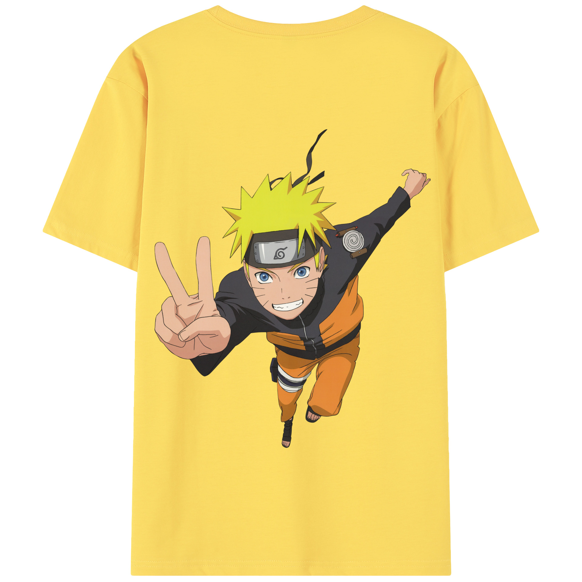 （画像用） NARUTO -ナルト- うずまき ナルト Uzumaki Naruto 綿100％半袖Tシャツ（背面プリント）
