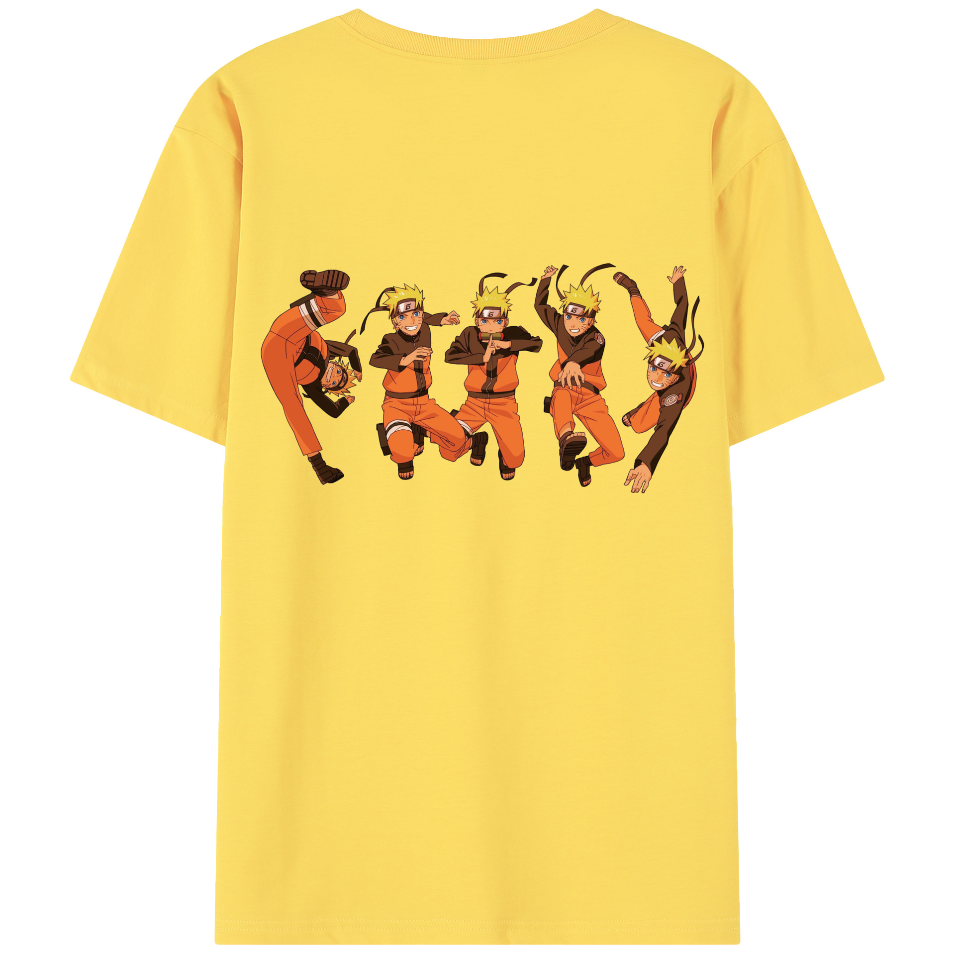 （画像用） NARUTO -ナルト- うずまき ナルト Uzumaki Naruto 綿100％半袖Tシャツ（背面プリント）