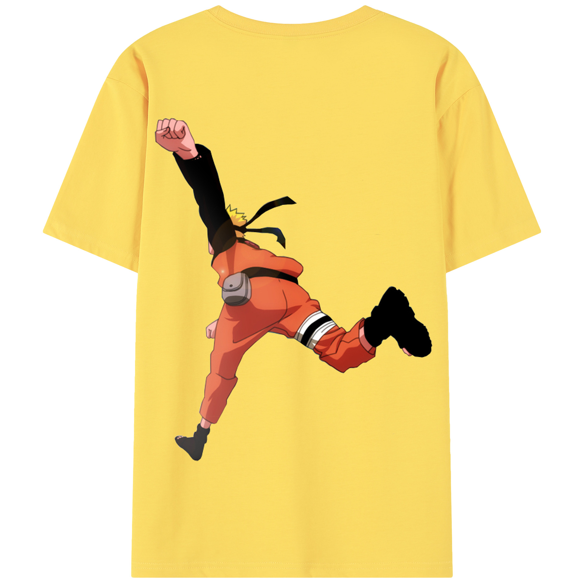 （画像用） NARUTO -ナルト- うずまき ナルト Uzumaki Naruto 綿100％半袖Tシャツ（背面プリント）