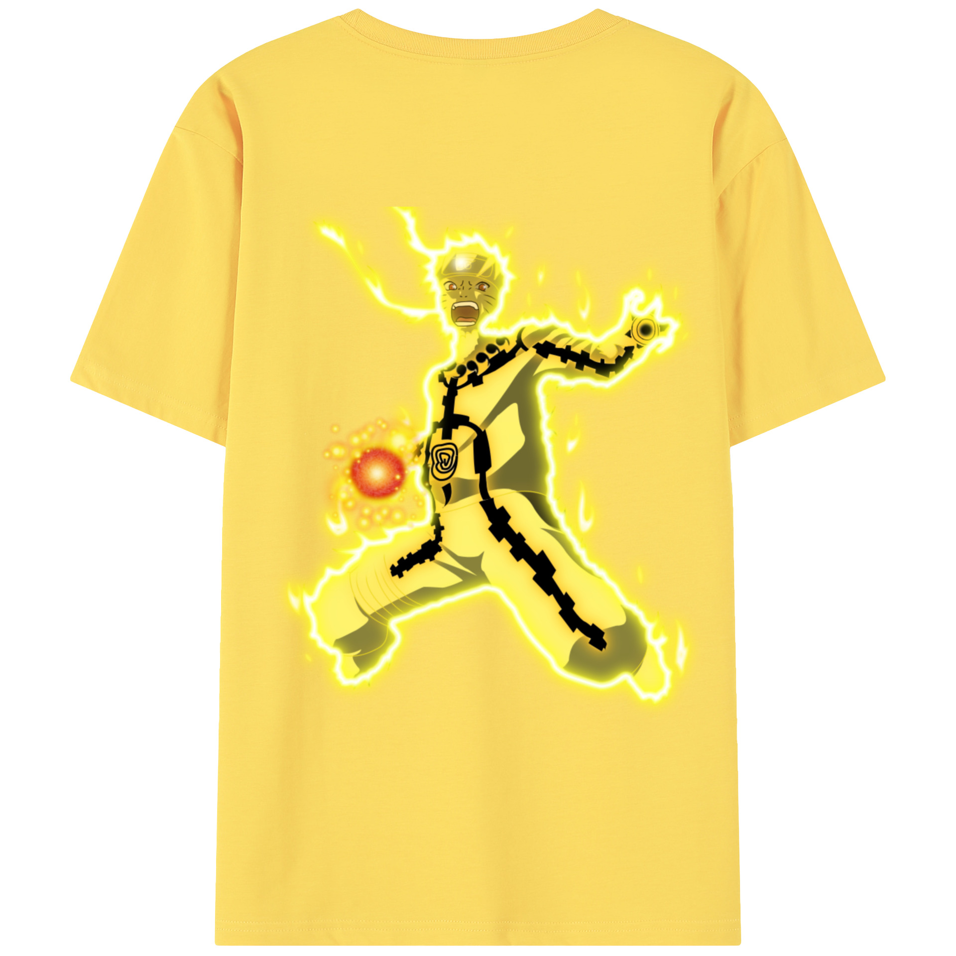 （画像用） NARUTO -ナルト- うずまき ナルト Uzumaki Naruto 綿100％半袖Tシャツ（背面プリント）