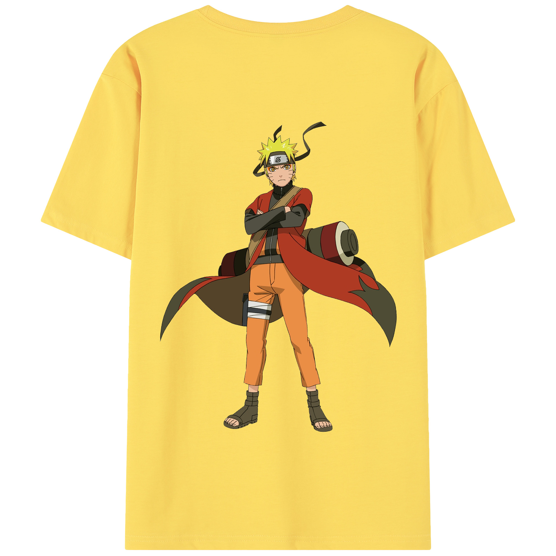（画像用） NARUTO -ナルト- うずまき ナルト Uzumaki Naruto 綿100％半袖Tシャツ（背面プリント）