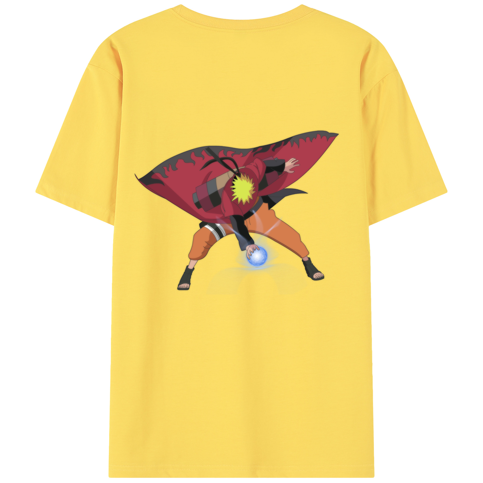 （画像用） NARUTO -ナルト- うずまき ナルト Uzumaki Naruto 綿100％半袖Tシャツ（背面プリント）
