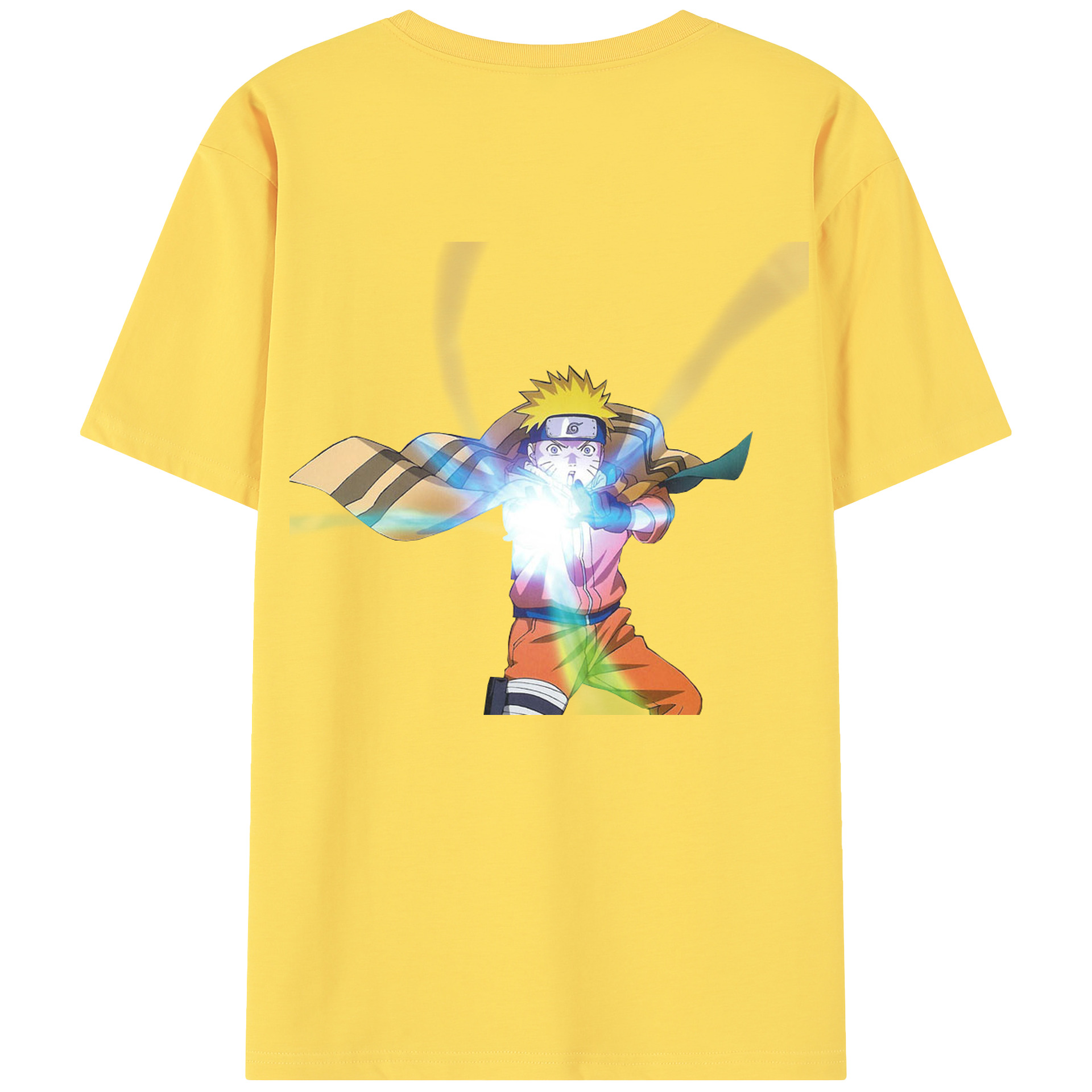 （画像用） NARUTO -ナルト- うずまき ナルト Uzumaki Naruto 綿100％半袖Tシャツ（背面プリント）