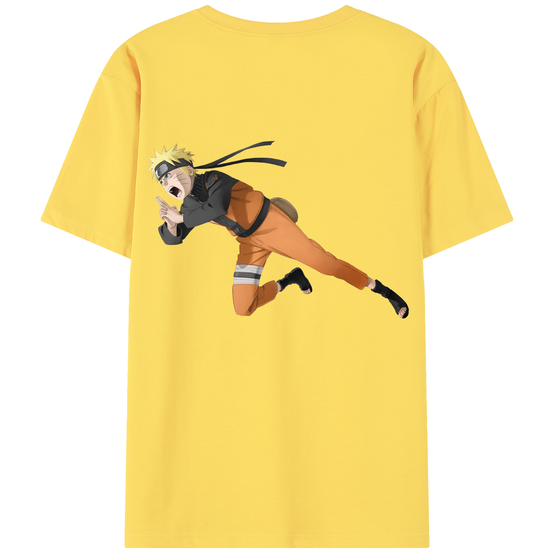 （画像用） NARUTO -ナルト- うずまき ナルト Uzumaki Naruto 綿100％半袖Tシャツ（背面プリント）