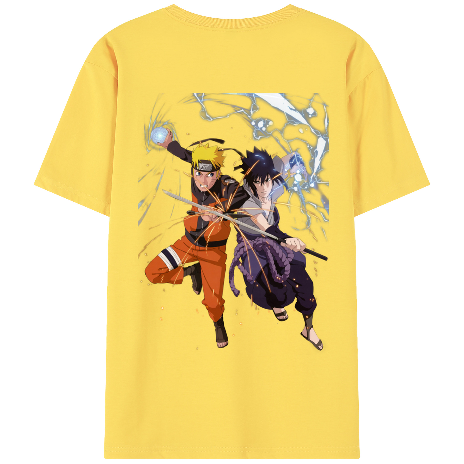 （画像用） NARUTO -ナルト- うずまき ナルト Uzumaki Naruto 綿100％半袖Tシャツ（背面プリント）