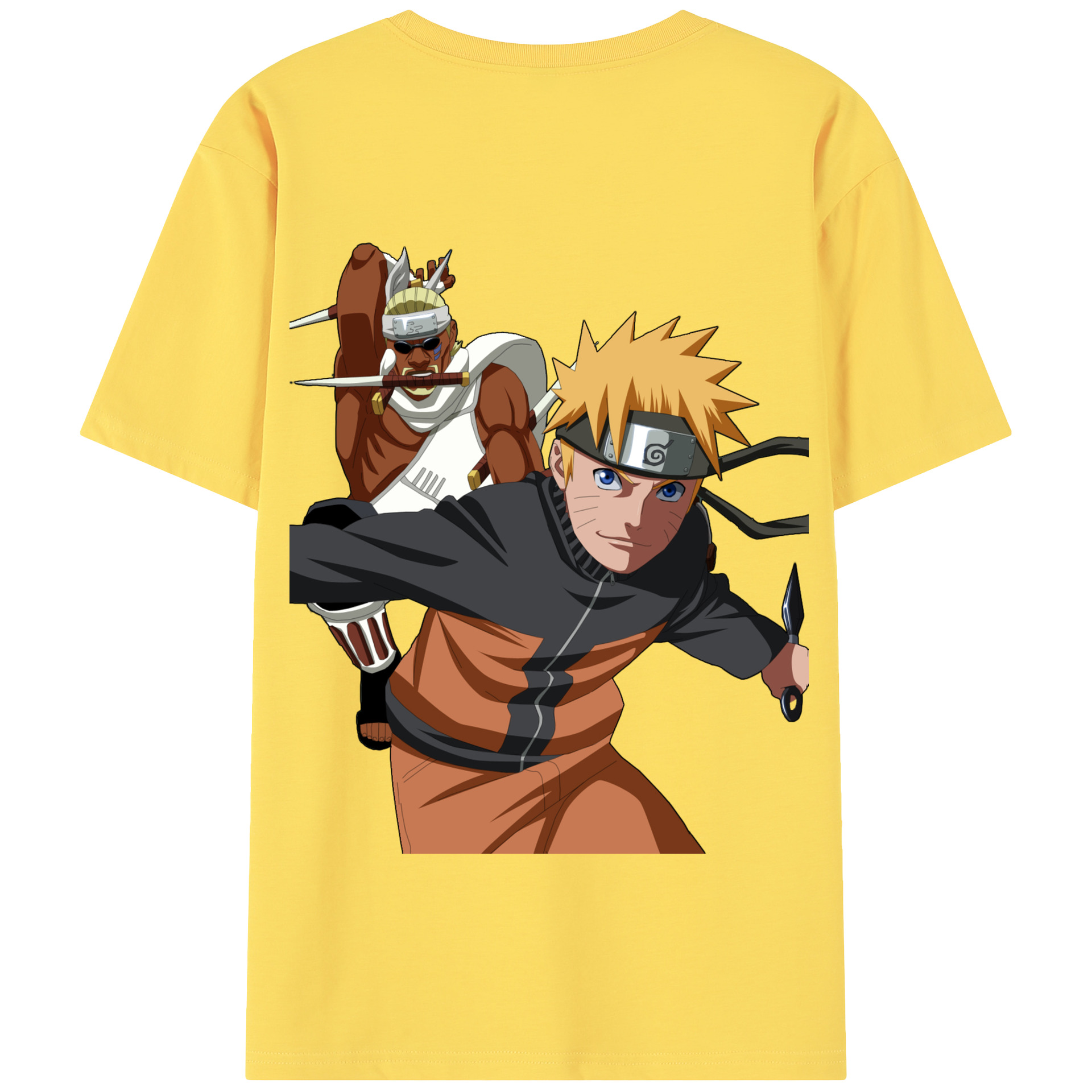 （画像用） NARUTO -ナルト- うずまき ナルト Uzumaki Naruto 綿100％半袖Tシャツ（背面プリント）