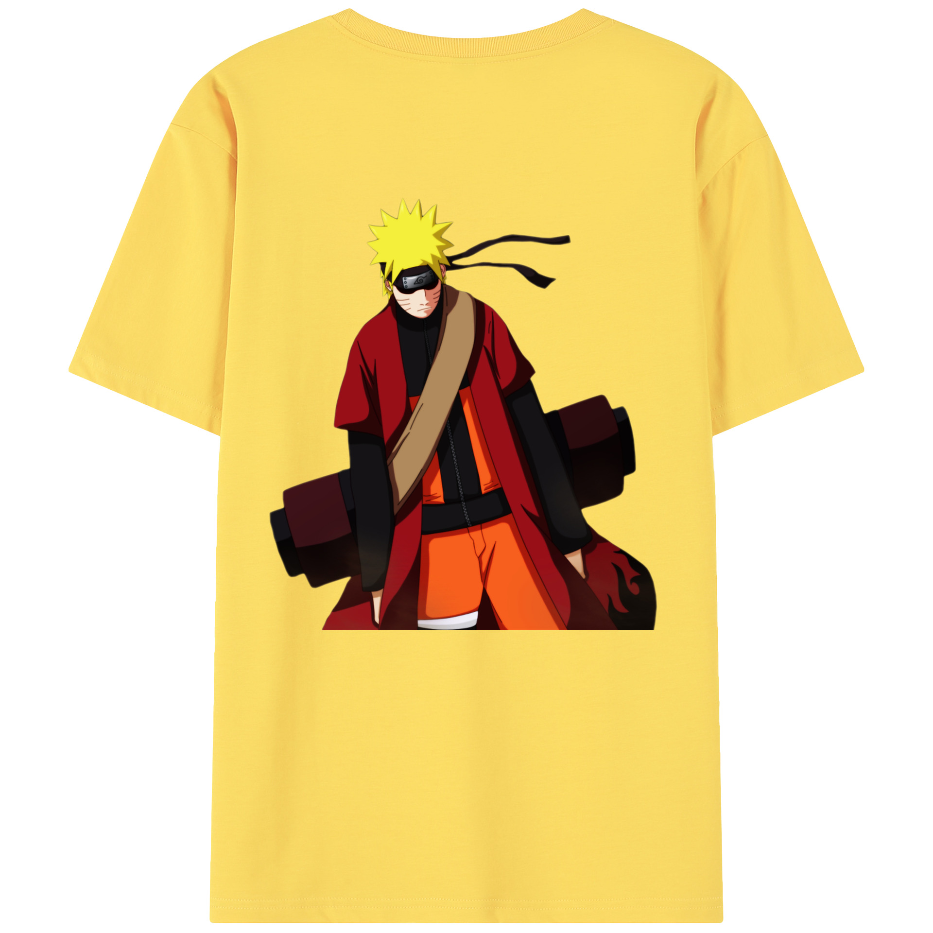 （画像用） NARUTO -ナルト- うずまき ナルト Uzumaki Naruto 綿100％半袖Tシャツ（背面プリント）