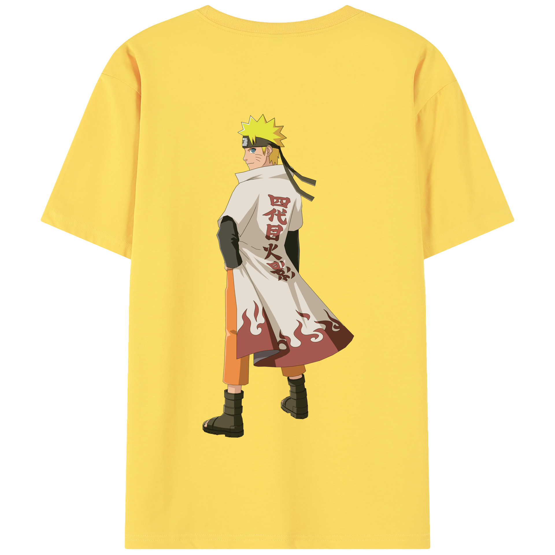 （画像用） NARUTO -ナルト- うずまき ナルト Uzumaki Naruto 綿100％半袖Tシャツ（背面プリント）
