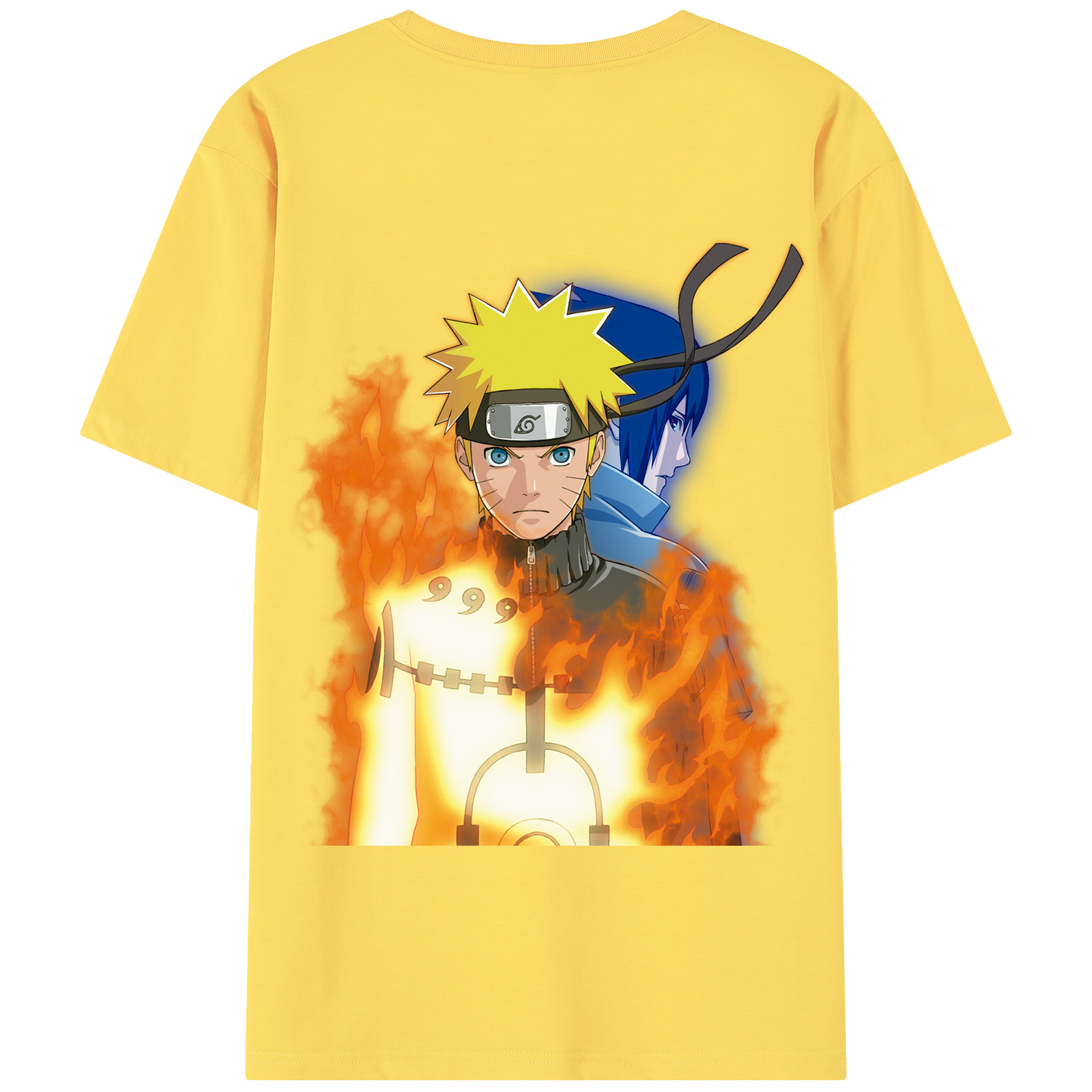 （画像用） NARUTO -ナルト- うずまき ナルト Uzumaki Naruto 綿100％半袖Tシャツ（背面プリント）