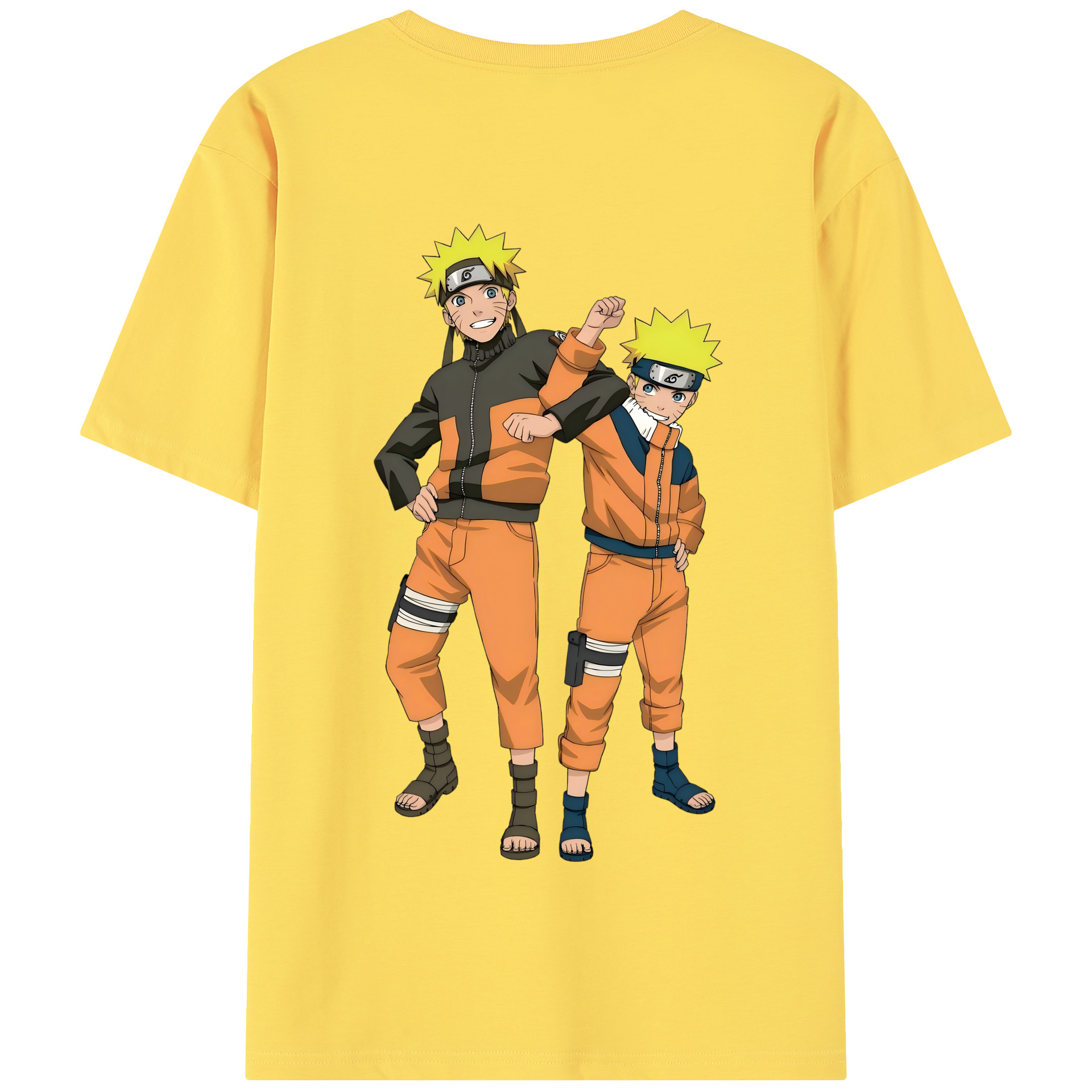 （画像用） NARUTO -ナルト- うずまき ナルト Uzumaki Naruto 綿100％半袖Tシャツ（背面プリント）