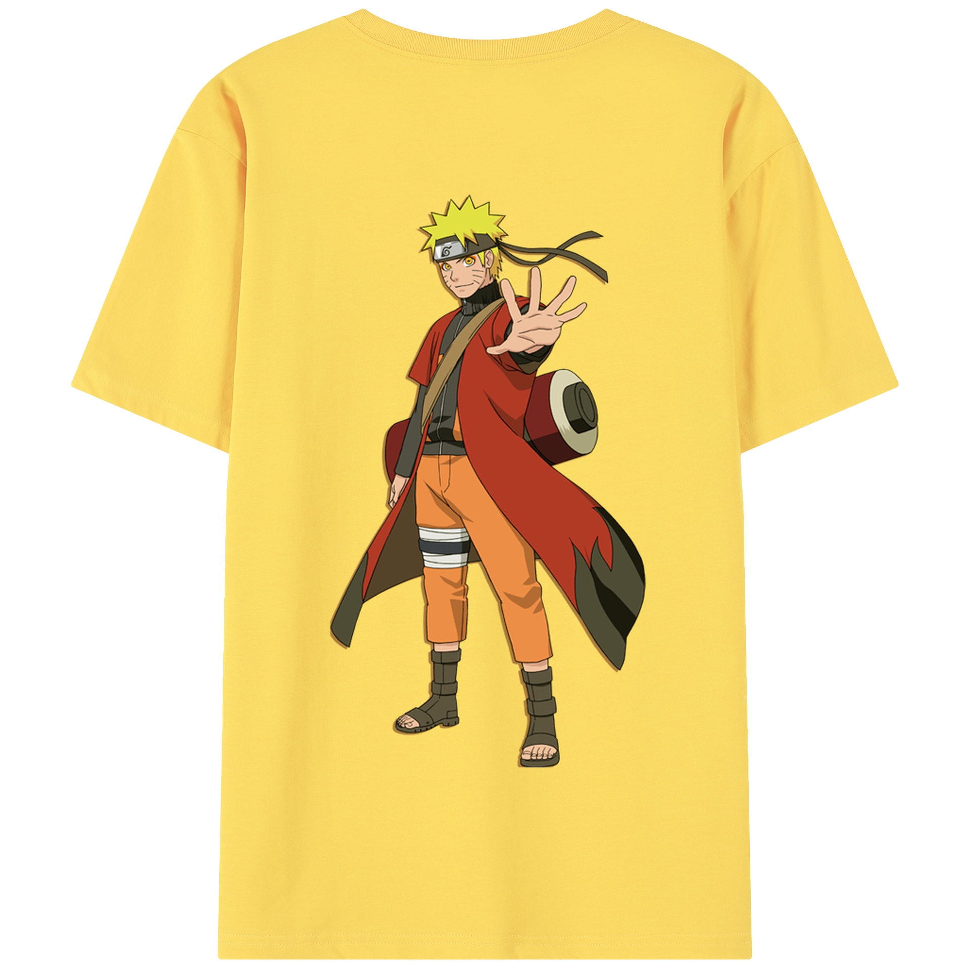 （画像用） NARUTO -ナルト- うずまき ナルト Uzumaki Naruto 綿100％半袖Tシャツ（背面プリント）