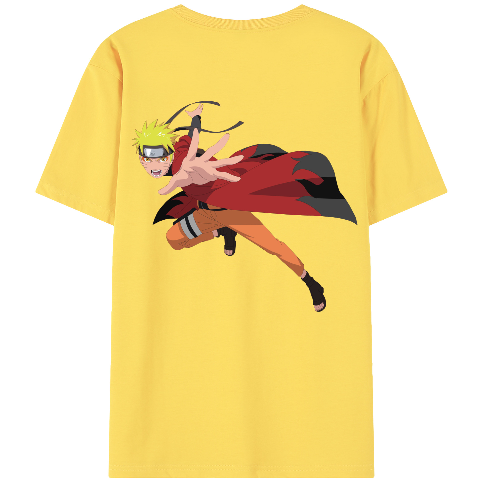 （画像用） NARUTO -ナルト- うずまき ナルト Uzumaki Naruto 綿100％半袖Tシャツ（背面プリント）